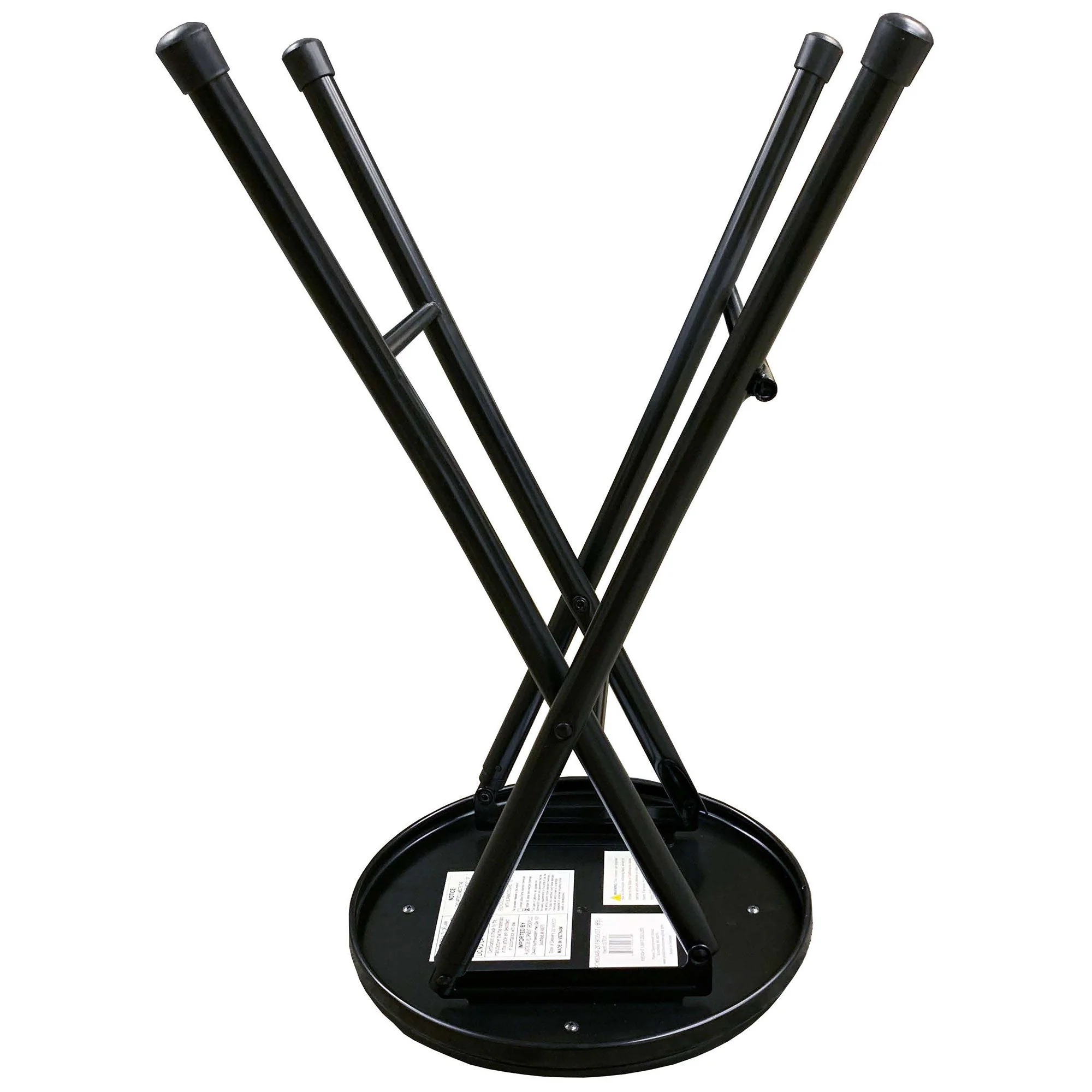 Plastic Development Group ST01 Extremely Portable Black Folding Padded Bar Stool - Image 3