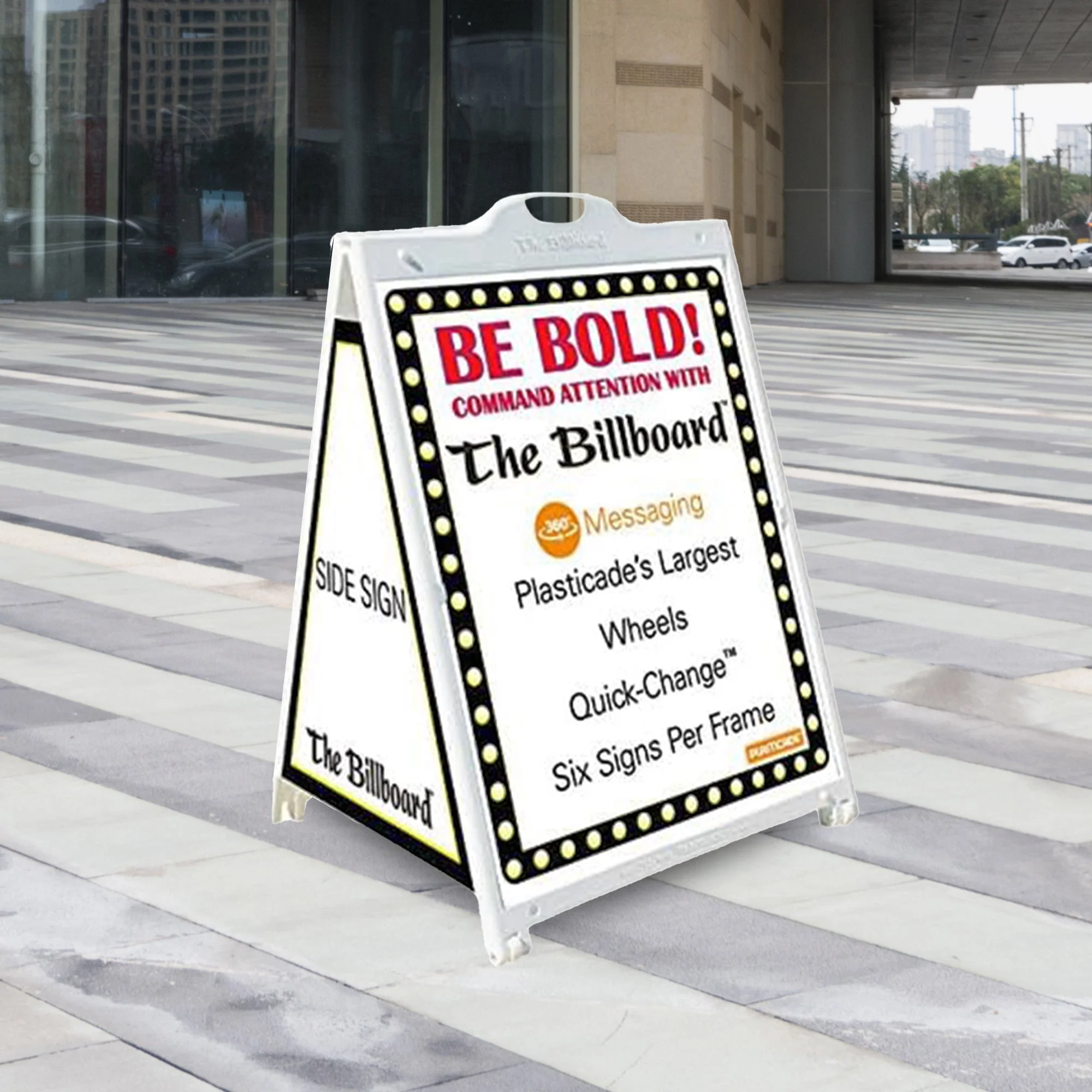 Plasticade The Billboard Large Outdoor Plastic Sign Frame with Handle, Black - Image 5