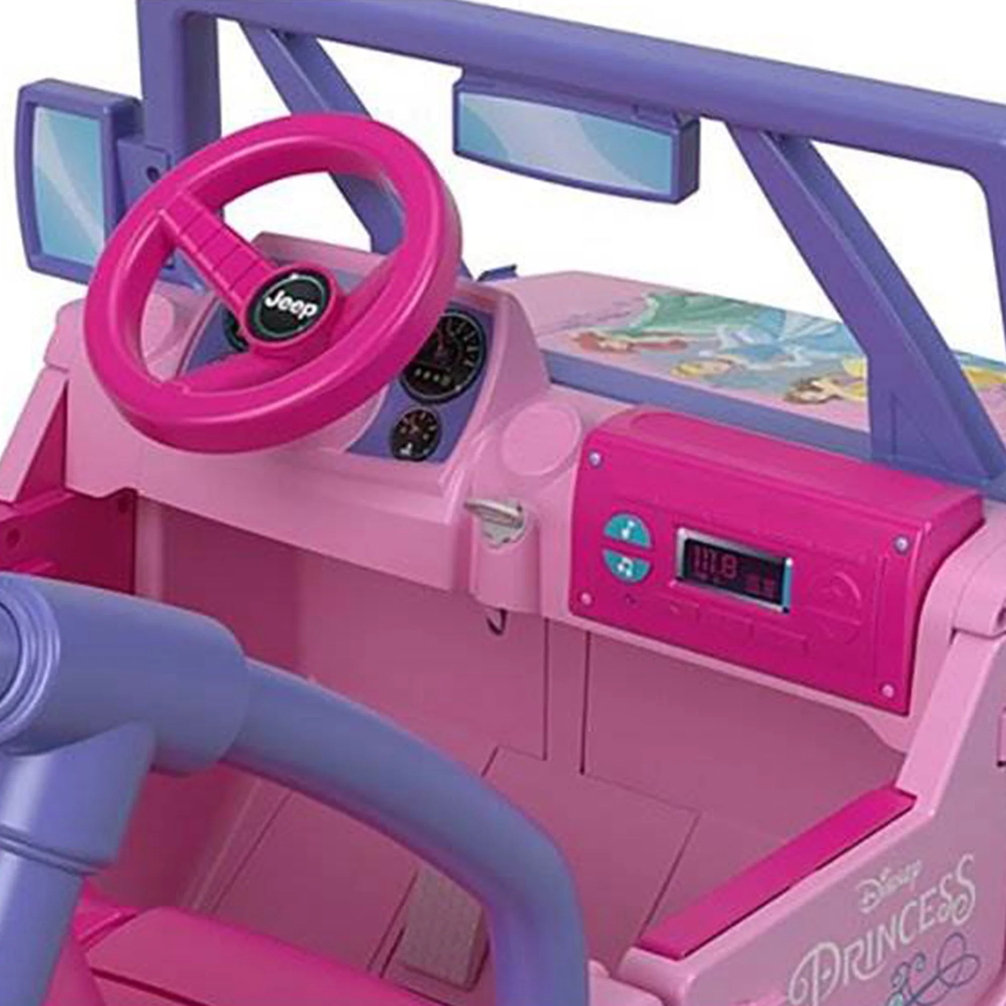 Power Wheels Kids Electric 12 Volt Toy Car Ride On Disney Princess Jeep Wrangler - Image 7