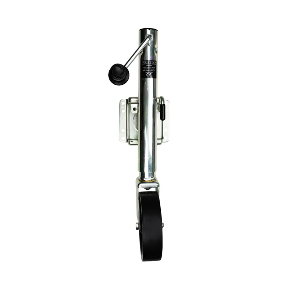 Powerwinch Saltwater Series Jack - 1500lb, Weld-On, Single Wheel, Zinc 500+ HR Salt Spray