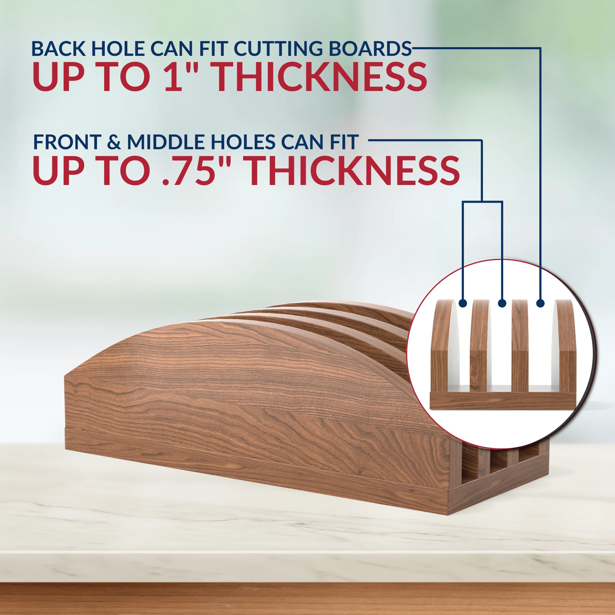 Premium Walnut Cutting Board Holder - Sturdy & Stylish - Image 3