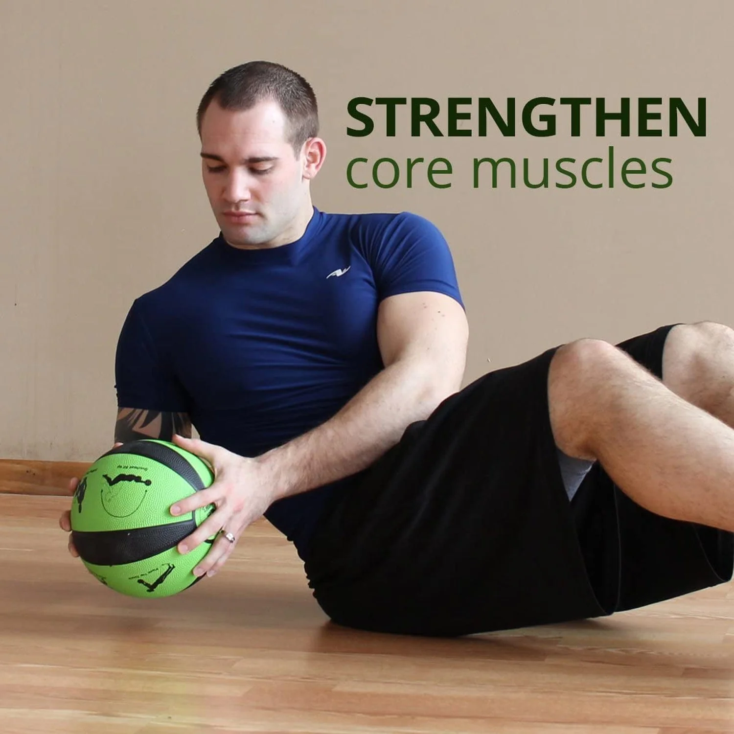 Prism Fitness 400-150-001 4 Pound Weighted Fitness Smart Medicine Ball, Yellow - Image 4