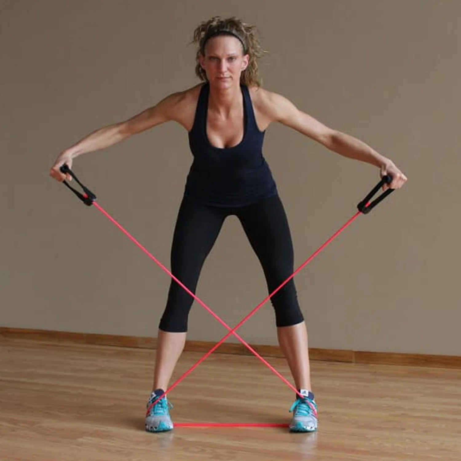 Prism Fitness 400-160-006-1 20 40 60 Pound Fitness Cable Resistance Band Bundle - Image 3