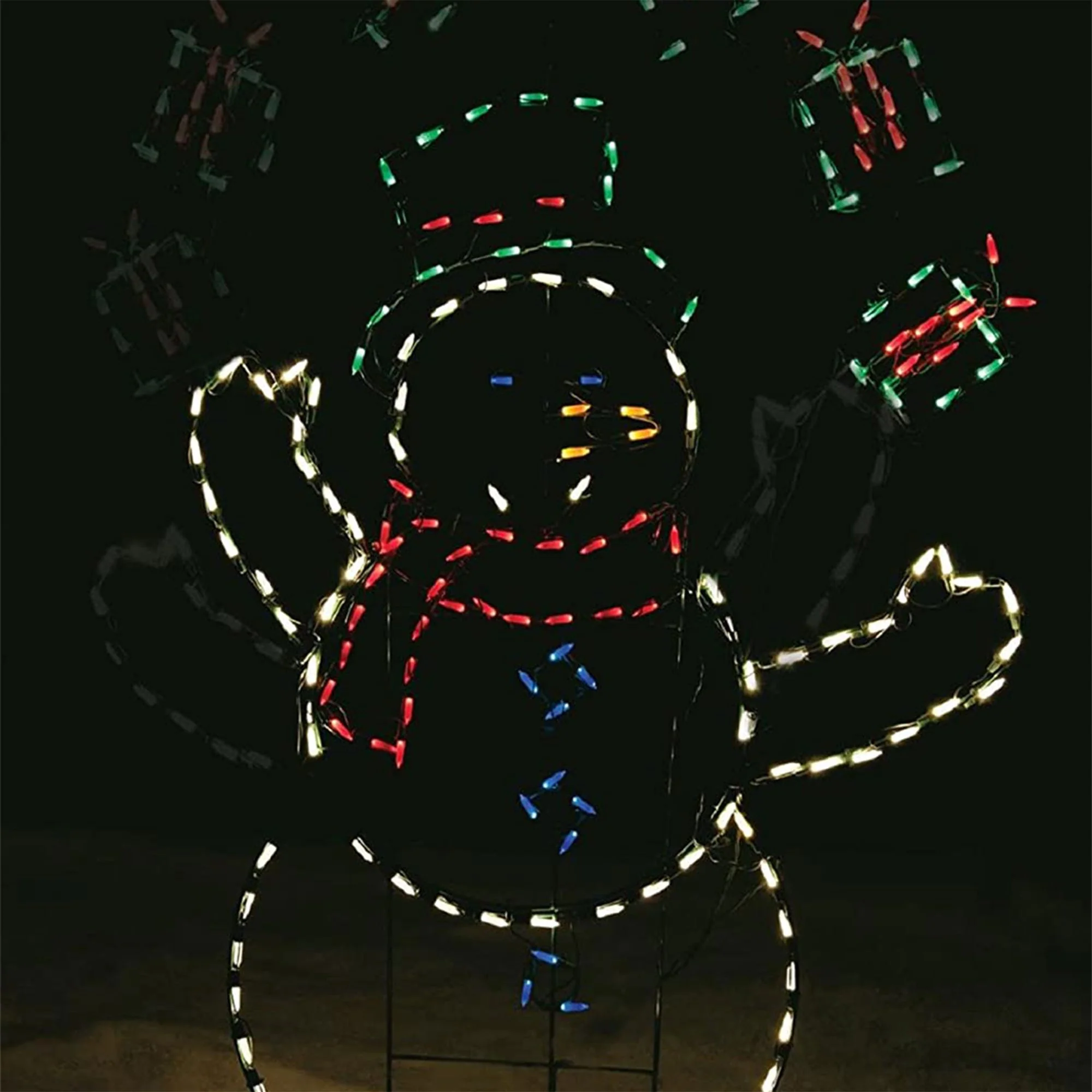 ProductWorks 60" Pro-Line LED Animation Juggling Snowman Christmas Yard Decor - Image 8