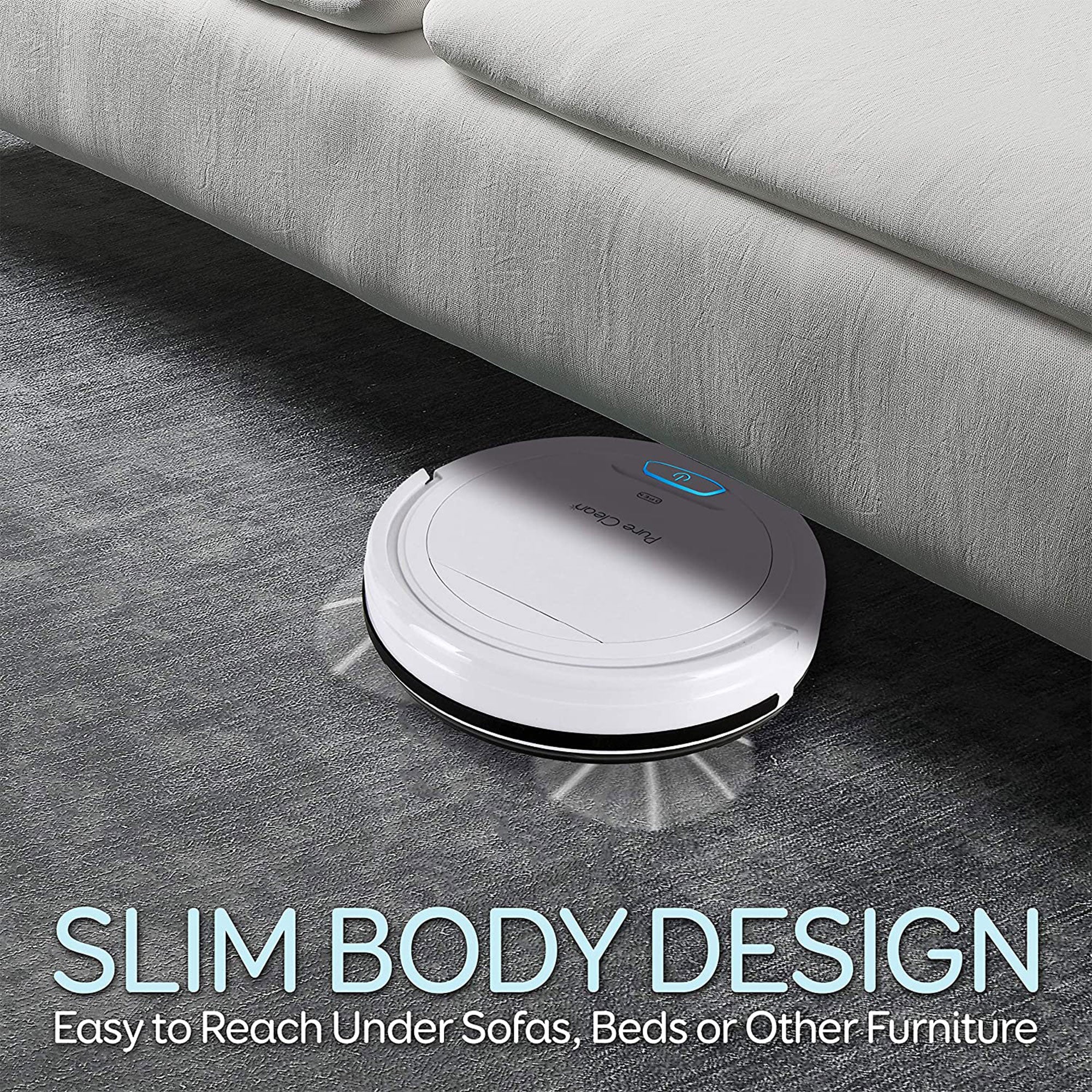 Pure Clean Smart Automatic Robot Vacuum, Cordless Vacuum Cleaner for Home, Gray - Image 9