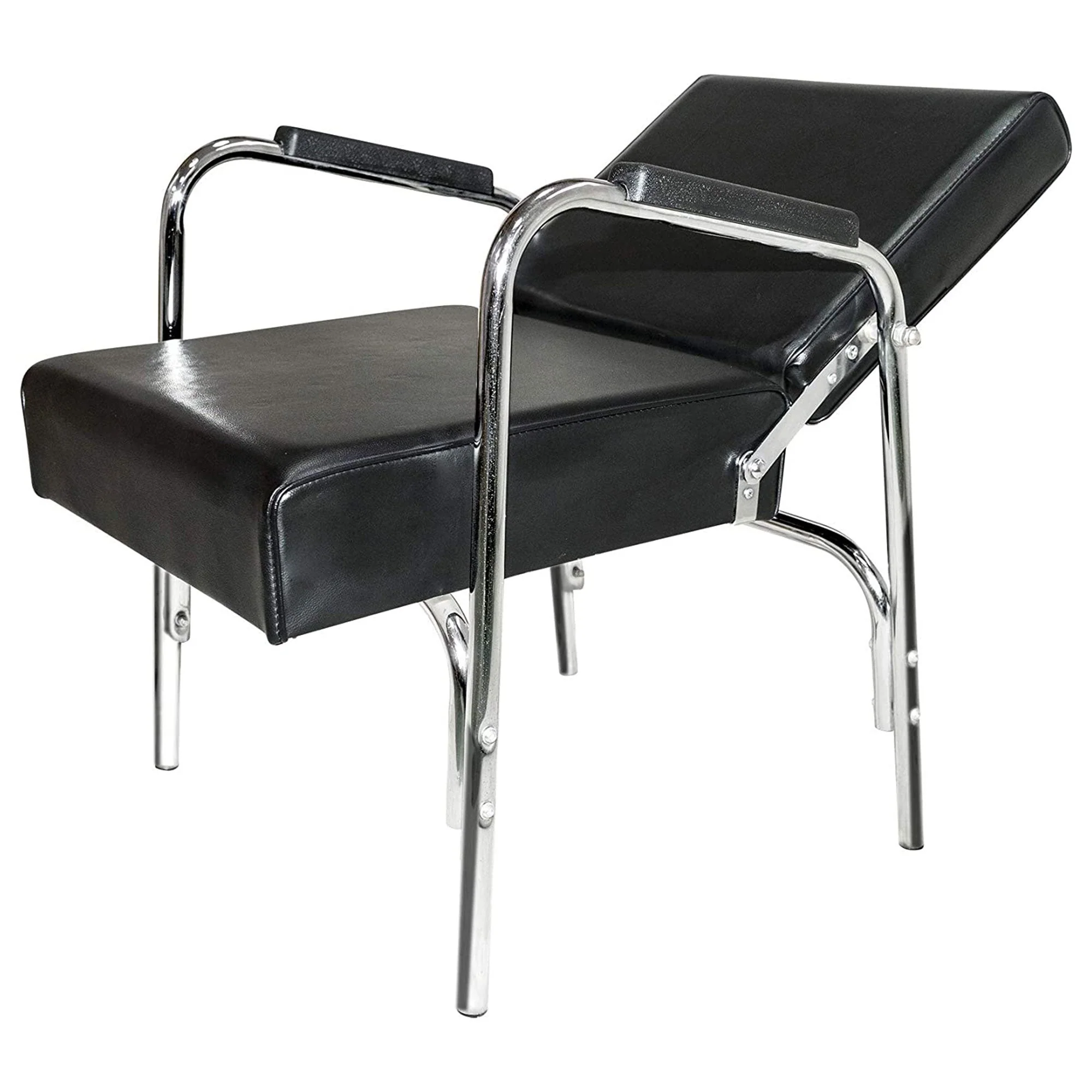 PureSana Chromium Ella Professional Auto Reclining Vinyl Shampoo Chair, Black - Image 8