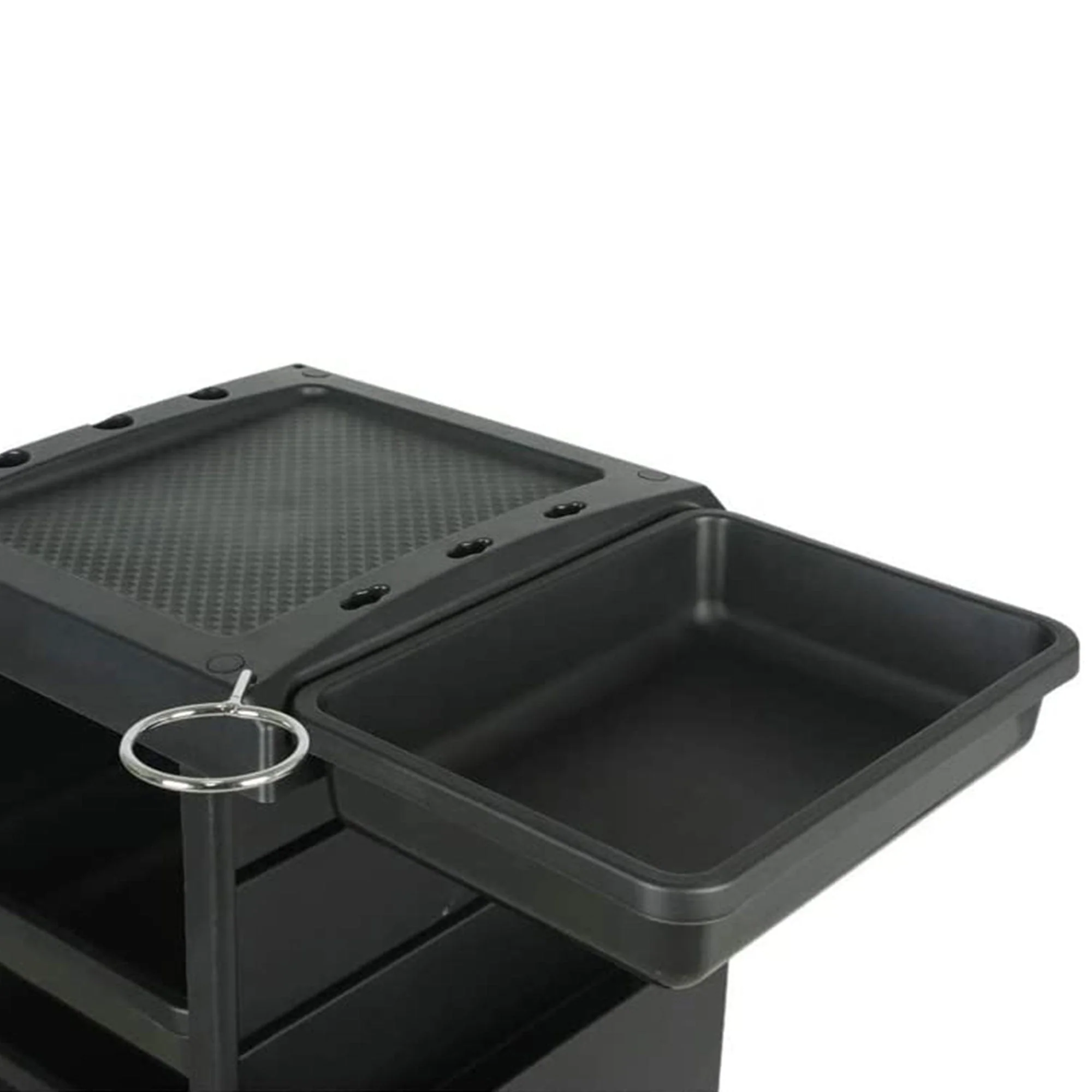 PureSana Chromium Professional 4 Drawer Rolling Salon Trolley Station, Black - Image 5