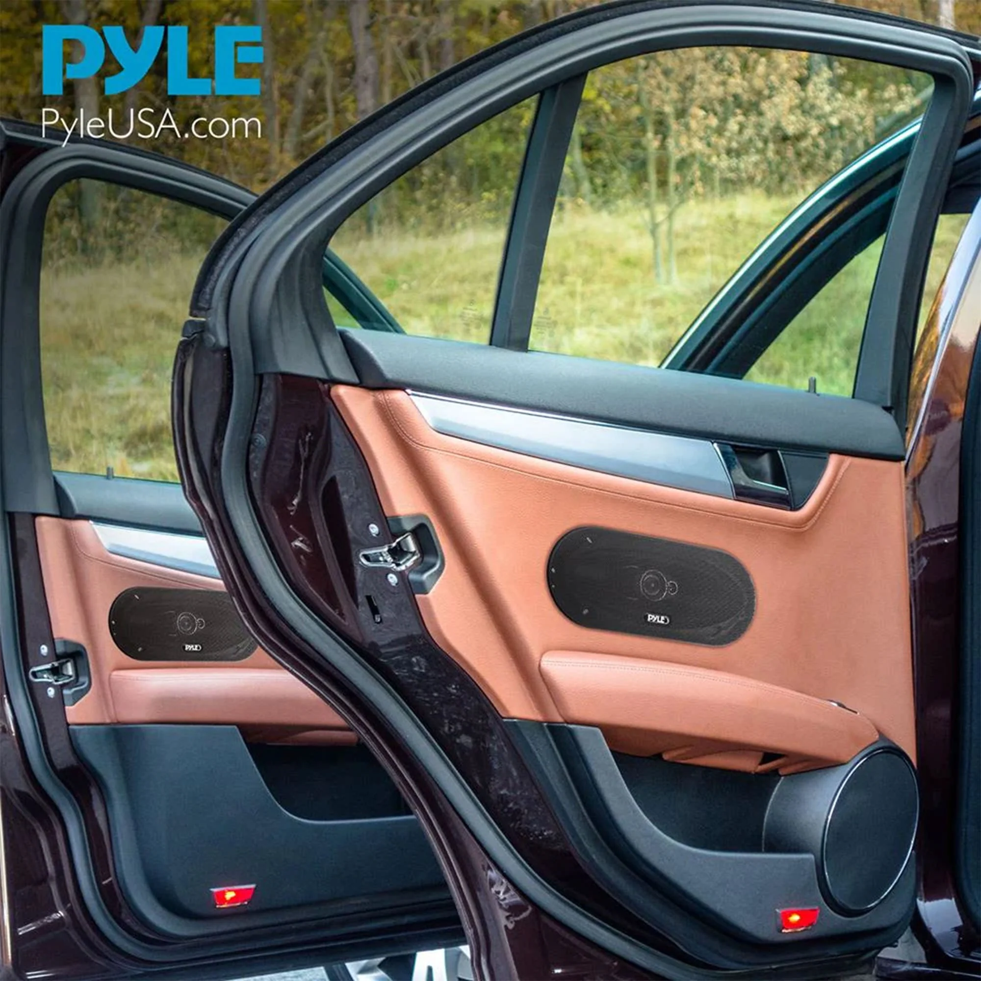 Pyle 4 Inch 3 Way Triaxial Pro Audio Car Universal Stereo Speakers, (Set of 2) - Image 4