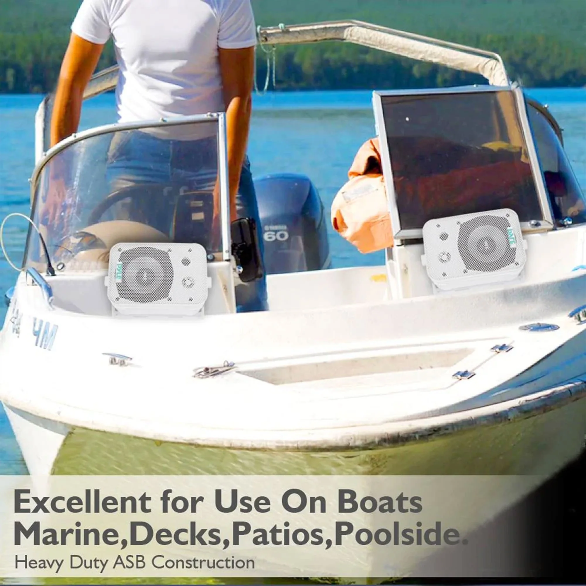 Pyle 5.25" 400W 2-Way Indoor/Outdoor Waterproof Mounted Theater Speakers, Pair - Image 5