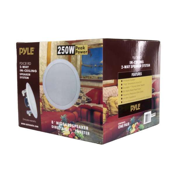 Pyle 8 Inch 500W 2 Way In Wall Ceiling Home Speakers System (Pair) (10 Pack) - Image 7