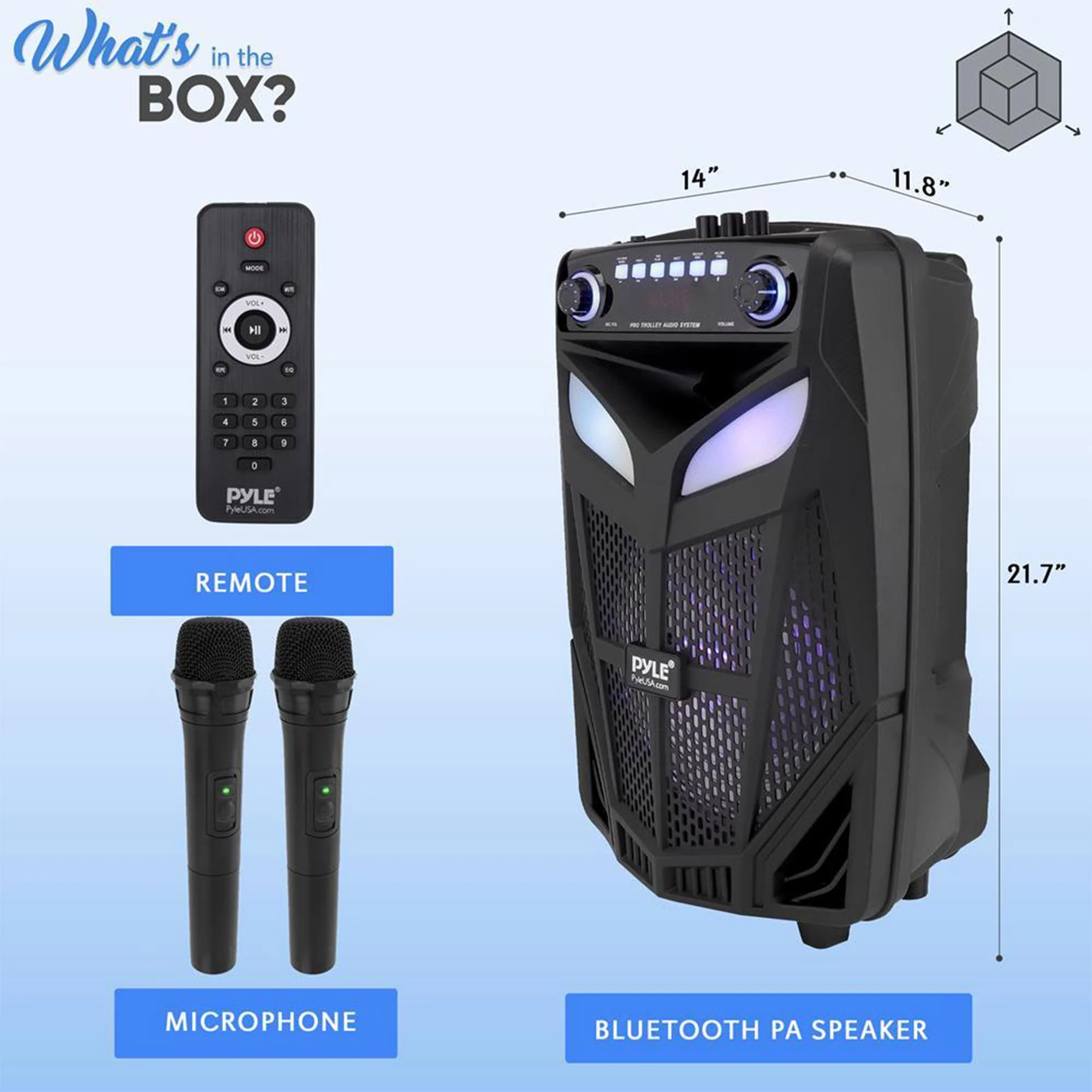 Pyle Multi Purpose 600 Watt Bluetooth Boombox Speaker System with LED Lights - Image 7