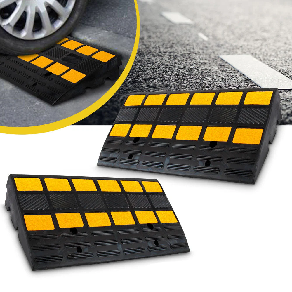 Pyle PCRBDR44 Heavy Duty Curbside Driveway Threshold Curb Ramp, Black (2 Pack) - Image 7