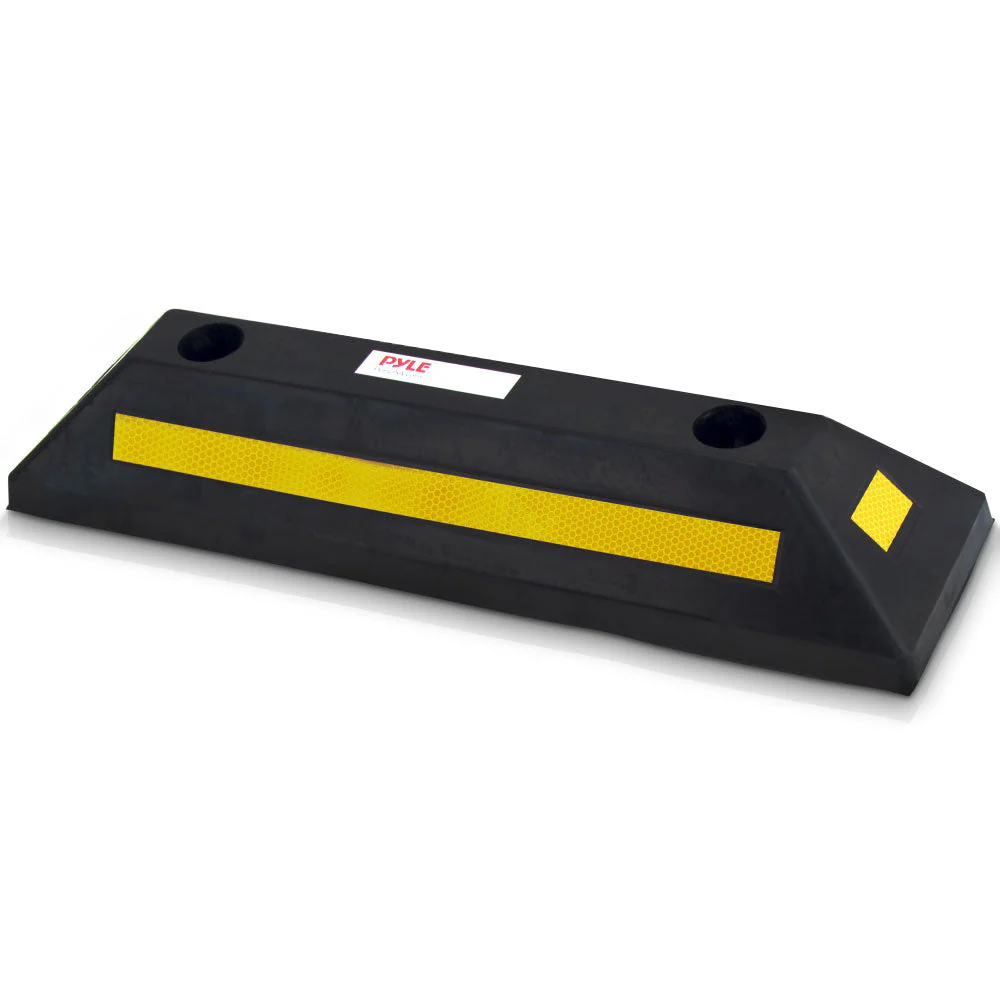 Pyle PCRSTP11 22 Inch Vehicle Driveway Parking Spot Wheel Guide Stop (2 Pack) - Image 2