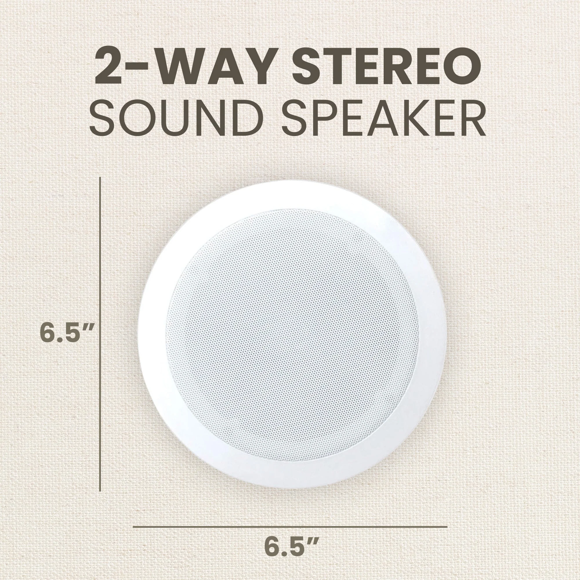 PYLE PDIC61RD 200W 6.5'' Round Flush Mount In-Wall/Ceiling Home Speakers, 2 Pack - Image 2