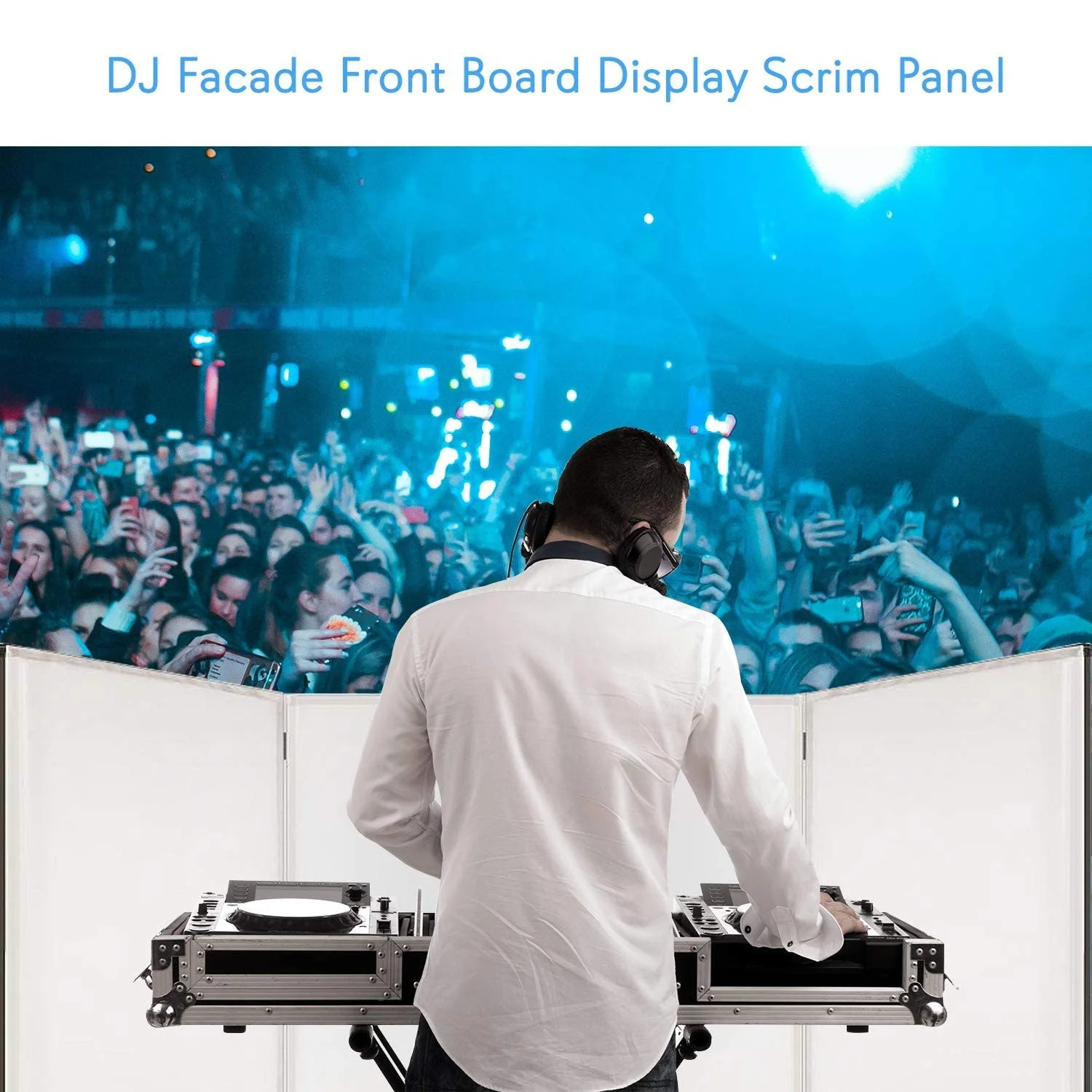Pyle PDJFAC10 Foldable DJ Front Board Display Booth Cover Screen Scrim Panel - Image 5