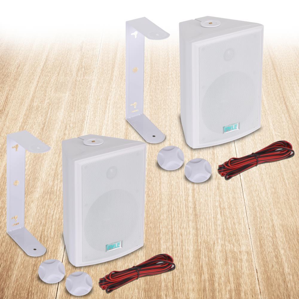 Pyle PDWR63 Waterproof Indoor Outdoor 6.5" 350W Speaker System, White (2 Pack) - Image 2