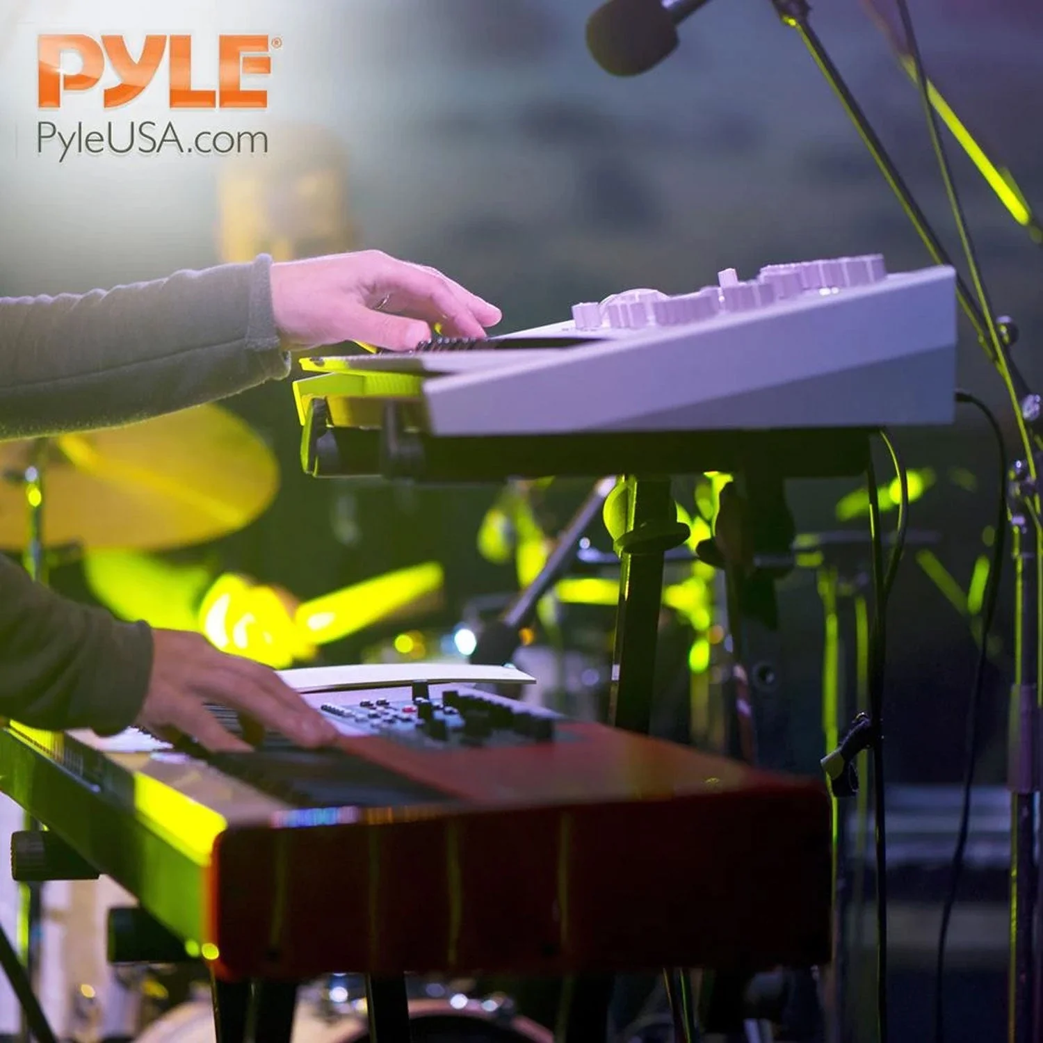 Pyle PKST2TZ 2 Tier Adjustable Heavy Duty Metal Keyboard Music Stand, Black - Image 5