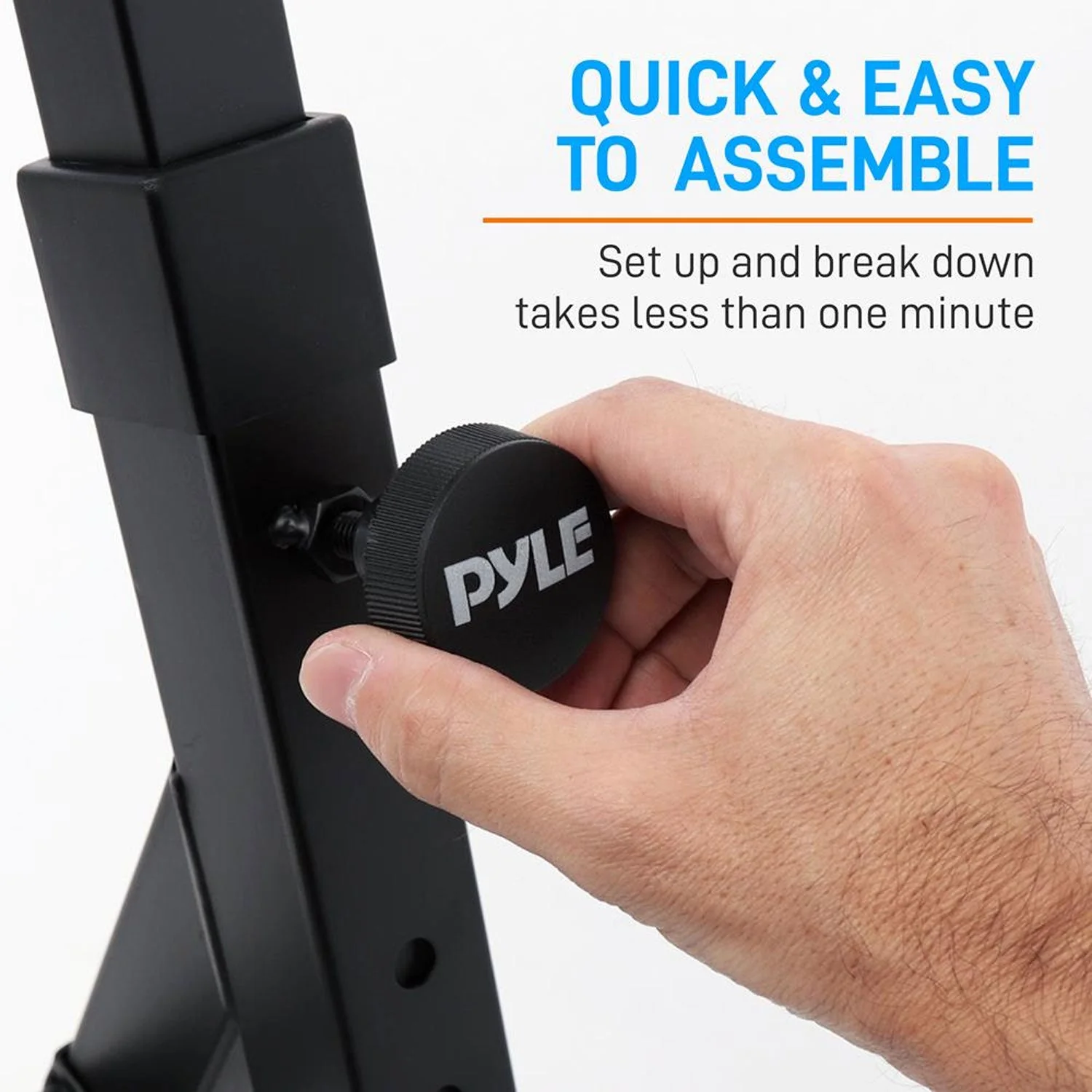 Pyle PKST2TZ 2 Tier Adjustable Heavy Duty Metal Keyboard Music Stand, Black - Image 6