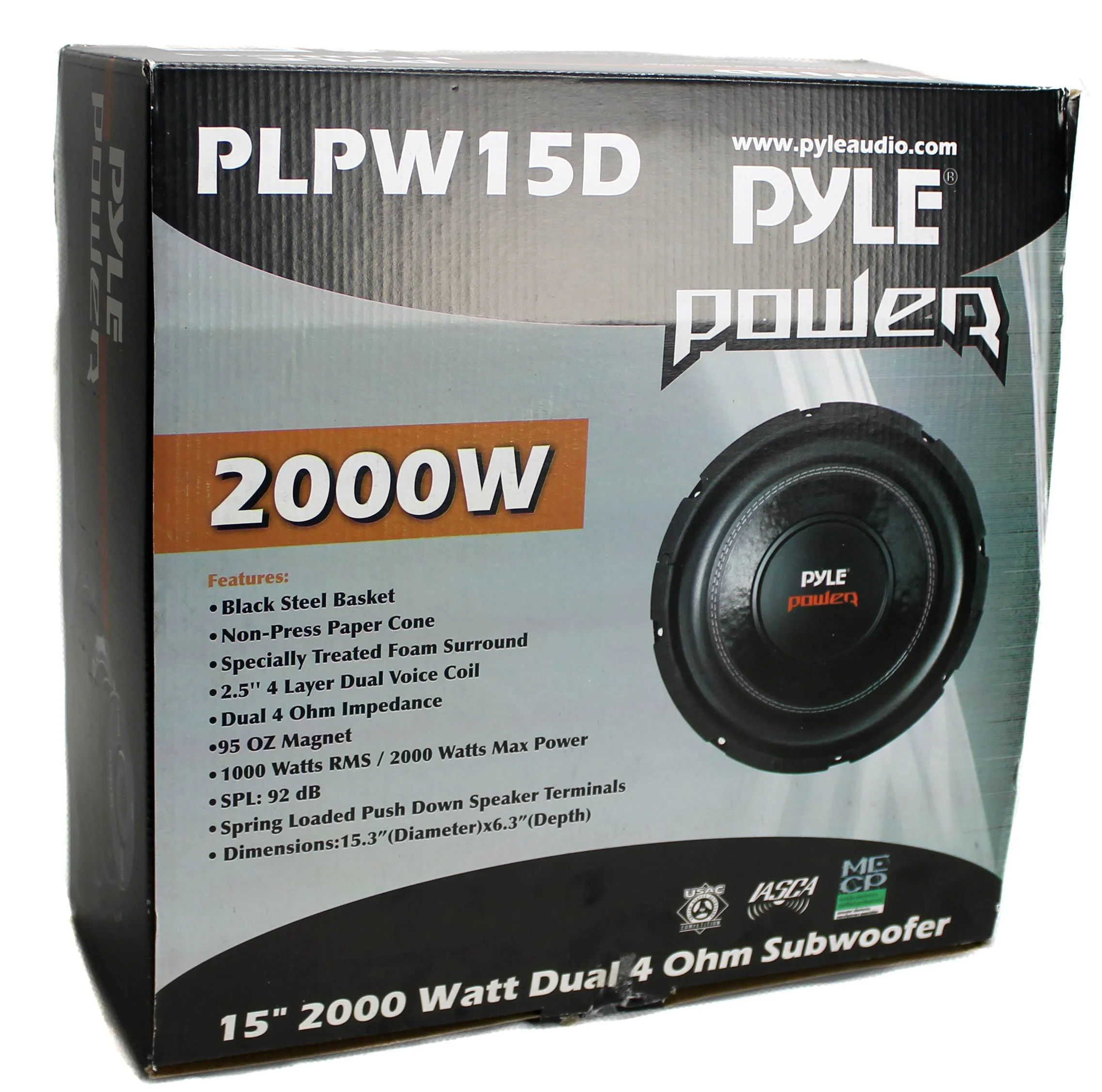 Pyle PLPW15D 15" 8000W Car Subwoofer Audio Power Subs Woofers DVC 4 Ohm, 2 Pack - Image 7