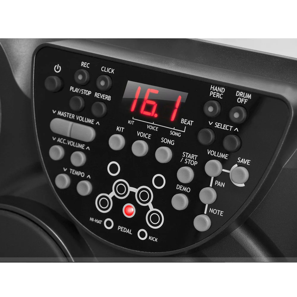 Pyle Pro Electronic Drum Set Portable Tabletop 7 Pad Digital Musical Drum Kit - Image 3
