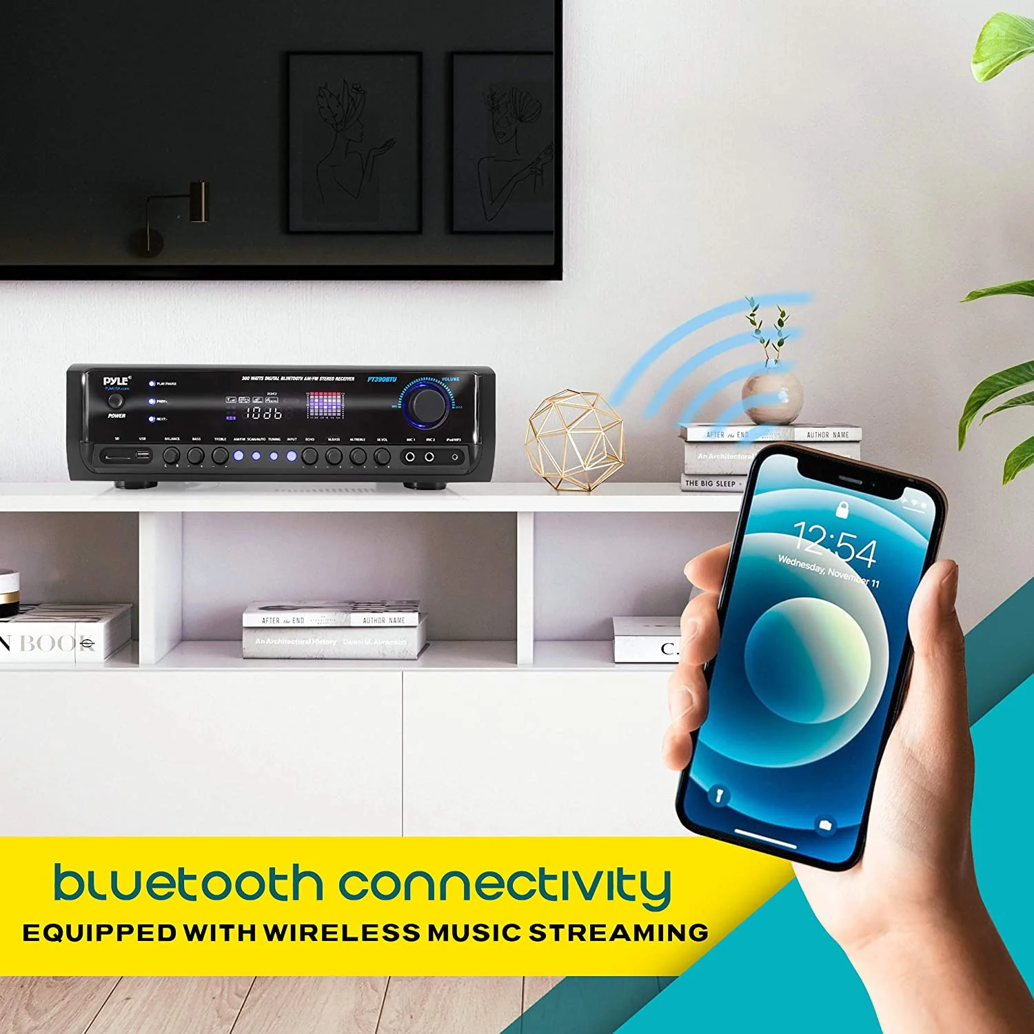 Pyle PT390BTU Digital Home Theater Bluetooth 4 Channel Radio Aux Stereo Receiver - Image 6