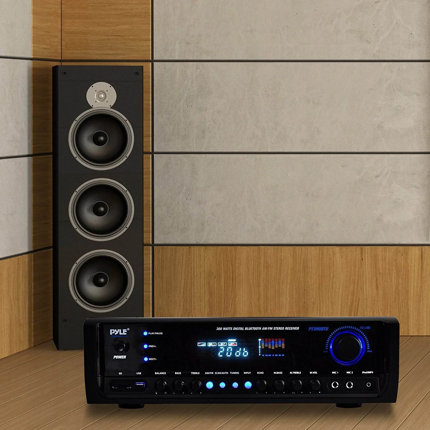 Pyle PT390BTU Digital Home Theater Bluetooth 4 Channel Radio Aux Stereo Receiver - Image 7