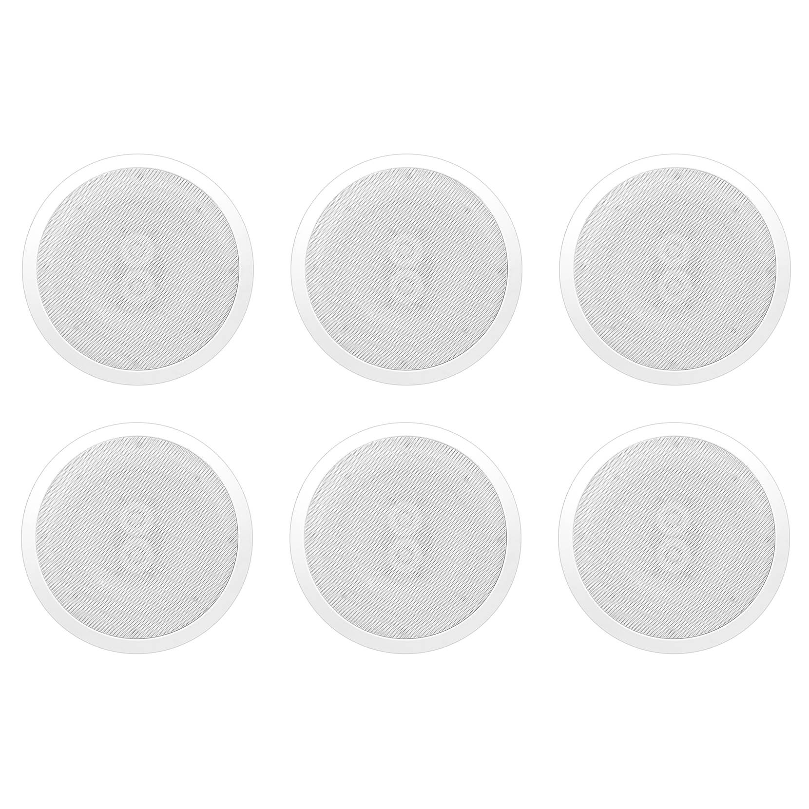 PYLE PWRC82 8 Inch 400 Watt 2 Way Indoor/Outdoor Wall Ceiling Speaker (6 Pack)