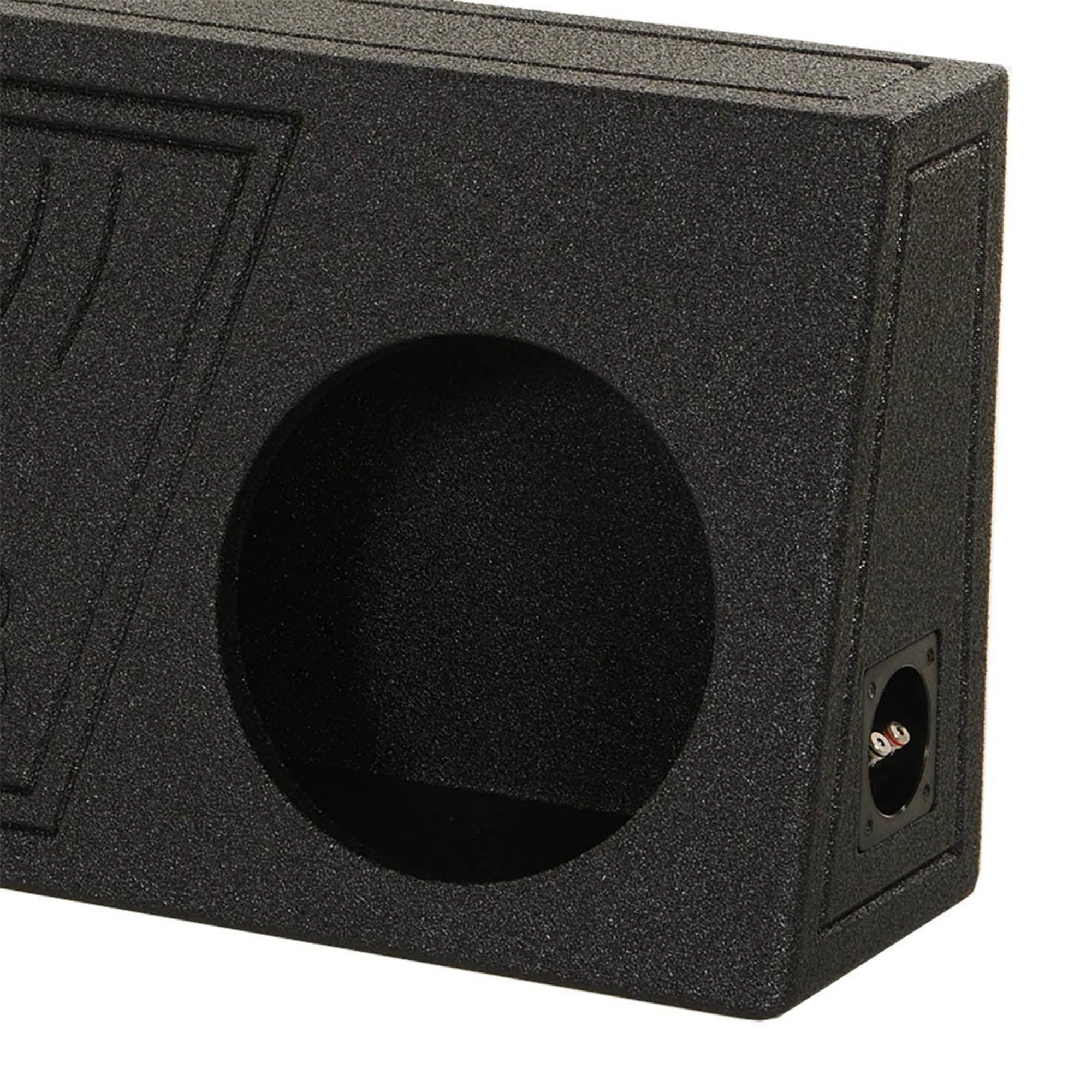 Q Power QBomb 10 Inch Single Vented Subwoofer Sub Box with Black Bedliner Spray - Image 7