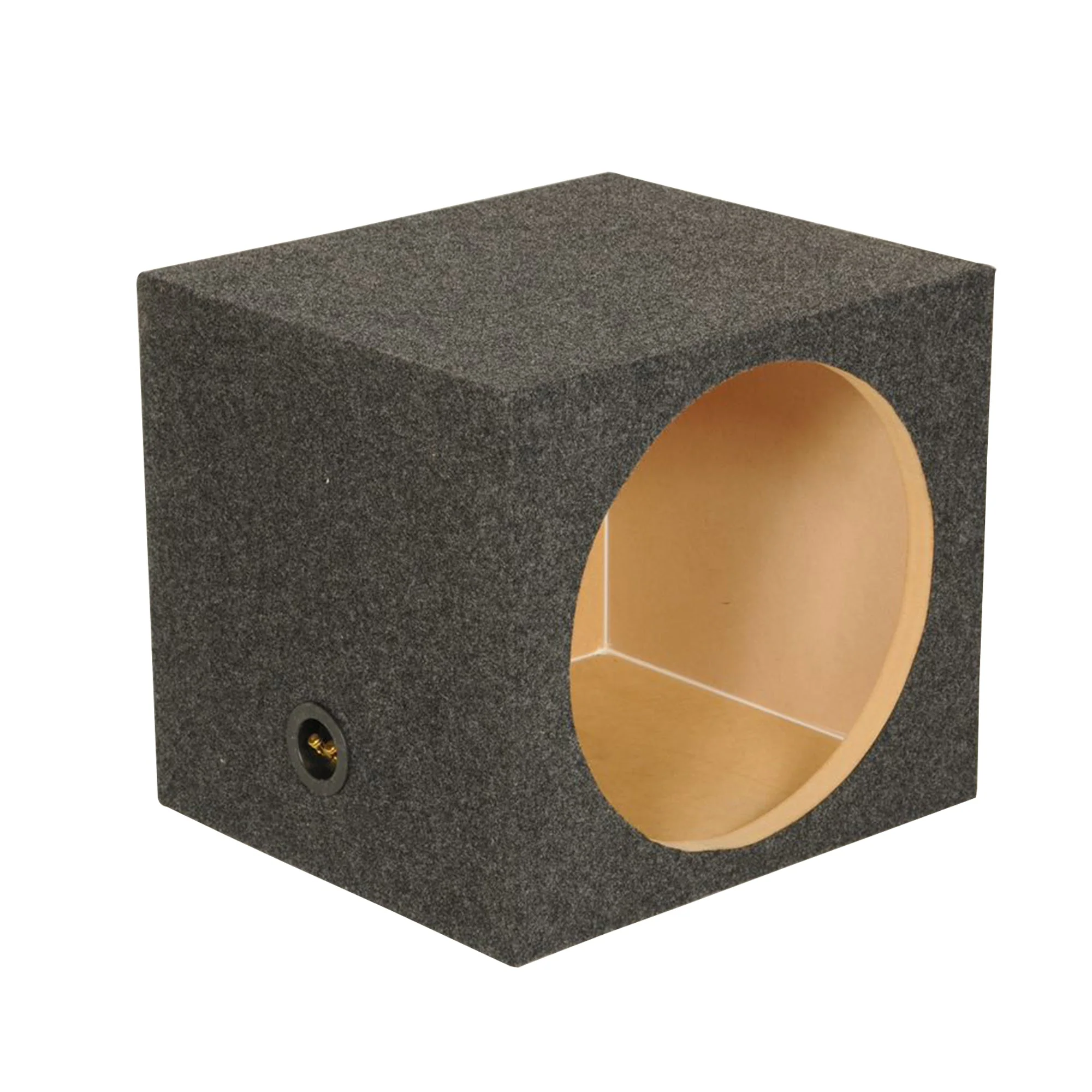 QPower 12" Heavy-Duty Single Sealed Vehicle Subwoofer Enclosure Woofer Box, Gray - Image 8