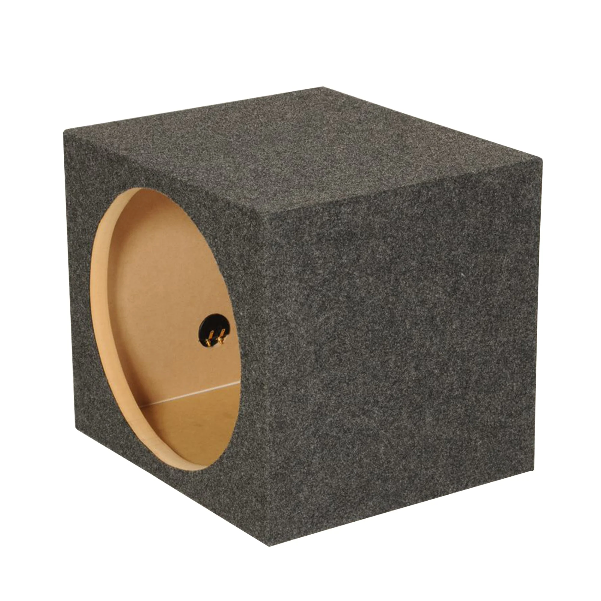 QPower 12" Heavy-Duty Single Sealed Vehicle Subwoofer Enclosure Woofer Box, Gray - Image 9