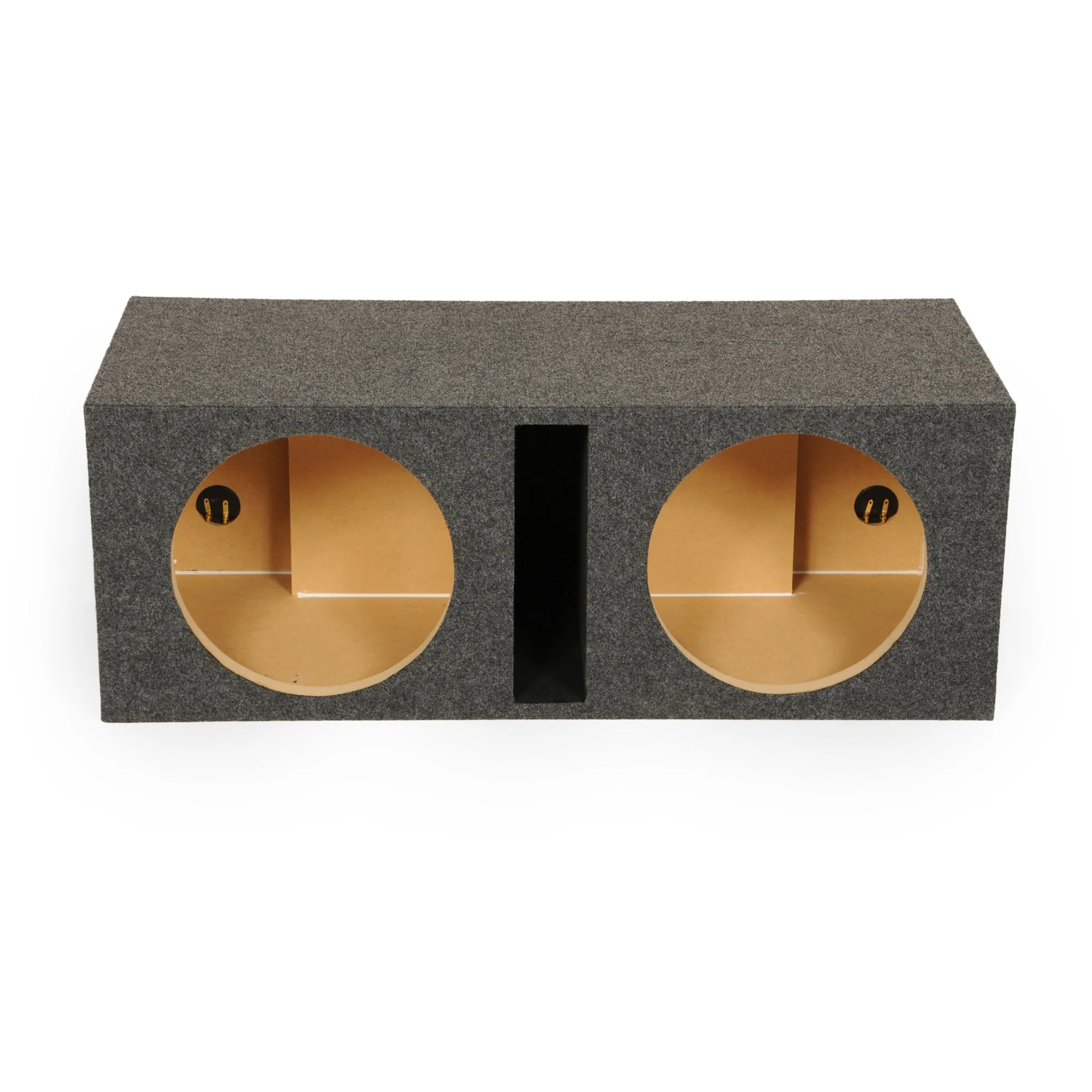 QPower QBASS Dual 10 Inch Car Audio Subwoofer Enclosure Box, Charcoal (2 Pack) - Image 2