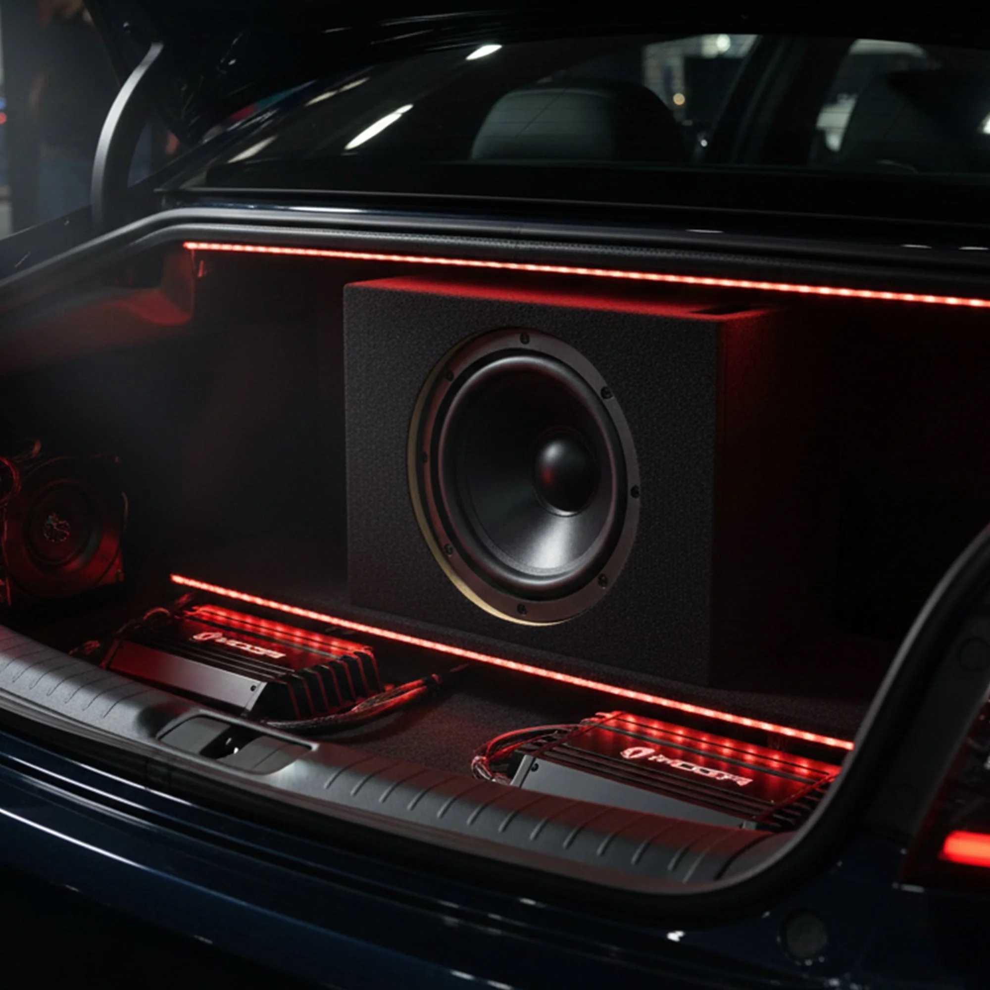 QPower Shallow Vented Subwoofer Enclosure, Single 10 Inch Car Sub Speaker Box - Image 8
