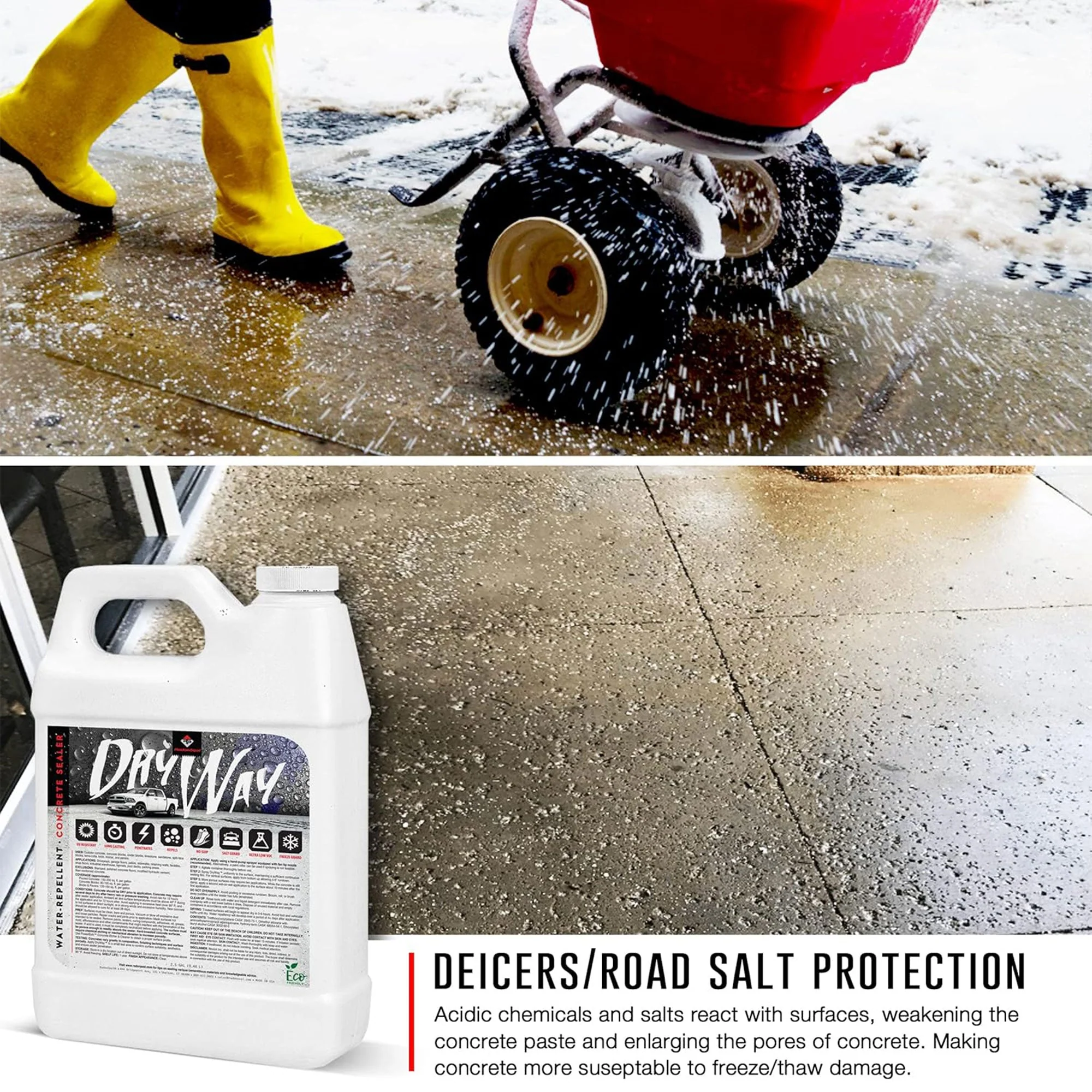 RadonSeal DryWay Outdoor Concrete Driveway Clear Penetrating Sealer, 5 Gallon - Image 3