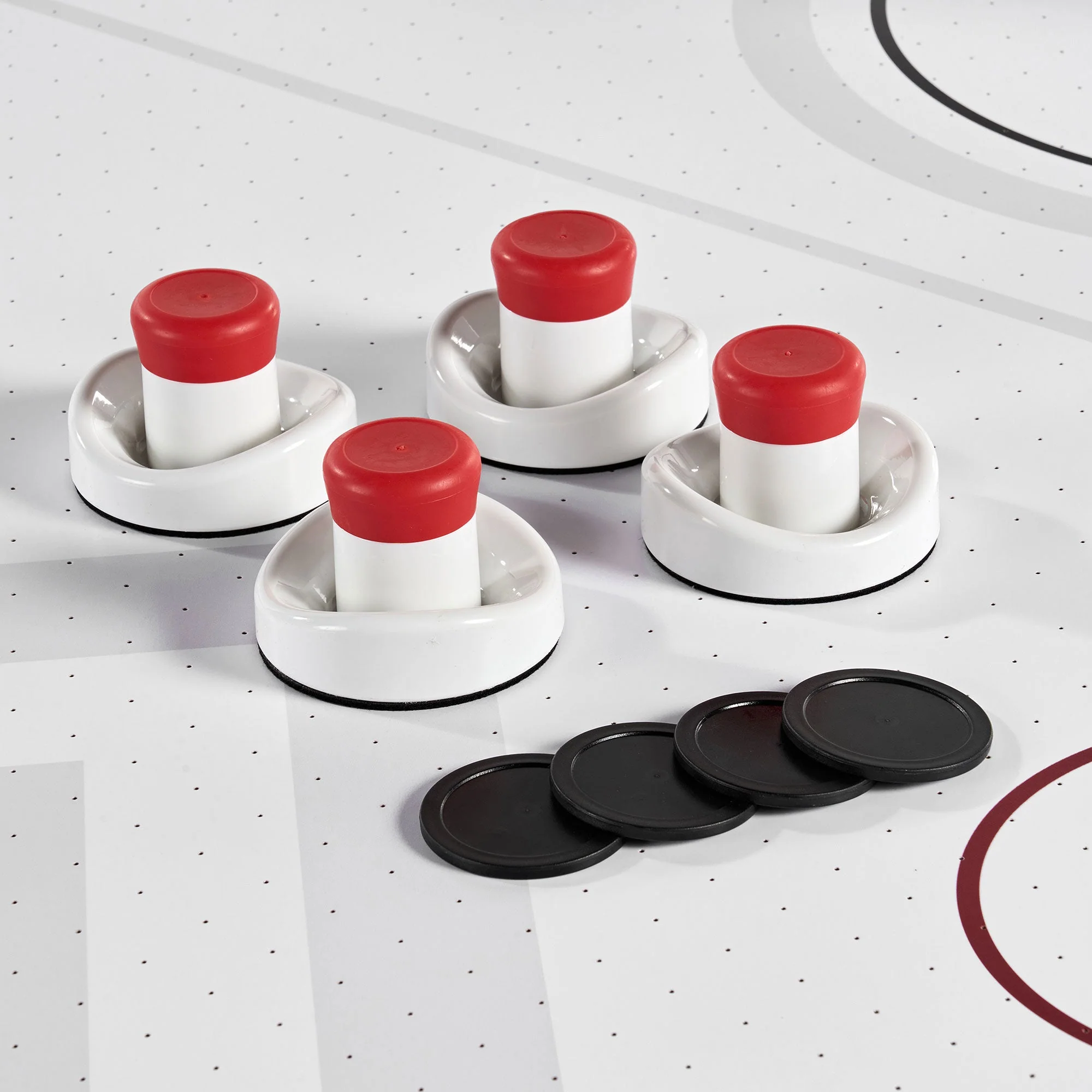 Rally and Roar 7 Foot Air Powered Hockey Table w/ Electronic Scorer, 2 Pucks and 2 Pushers - Image 7