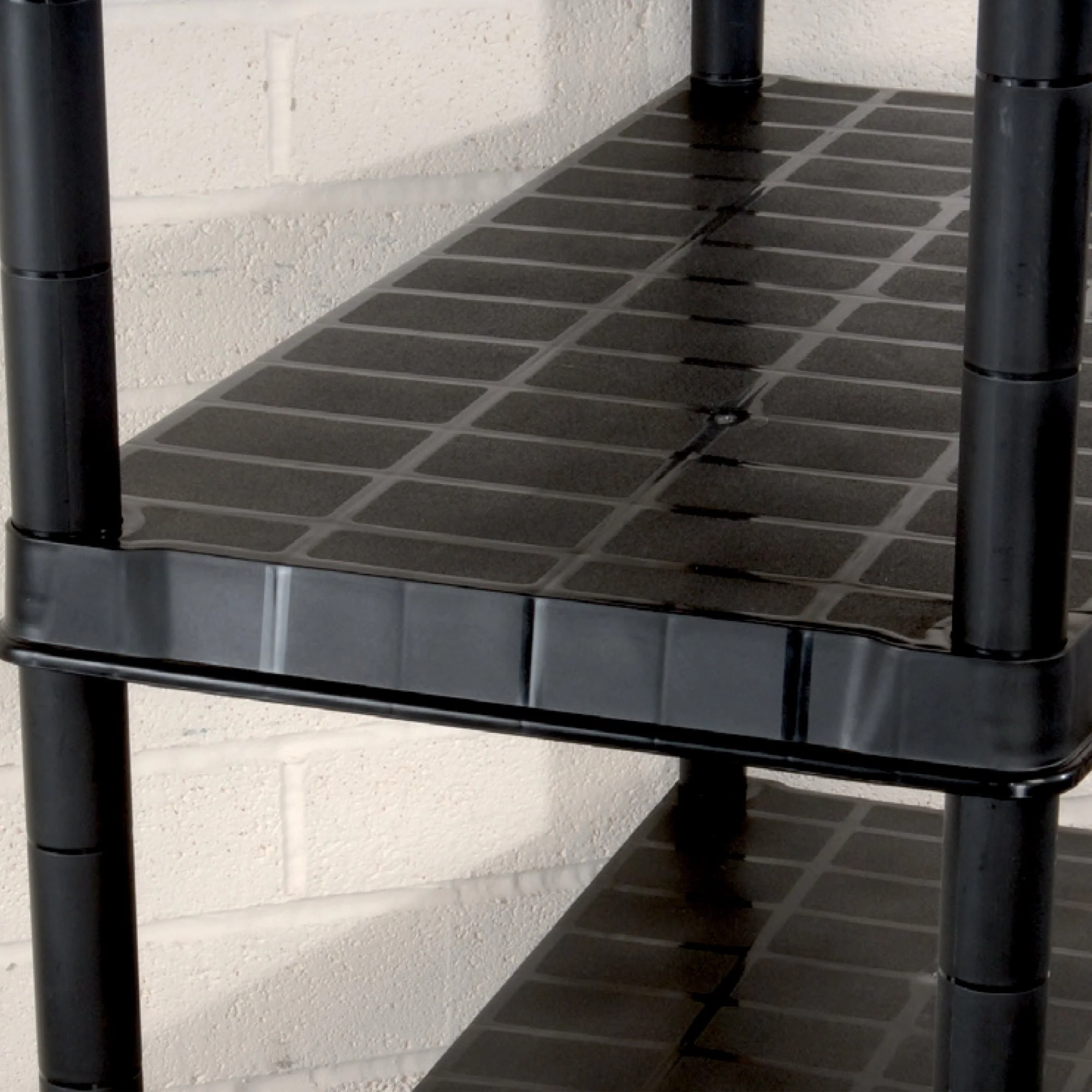 Ram Quality Products Deluxe 5 Tier Plastic Garage Storage Shelf Unit, Black - Image 5
