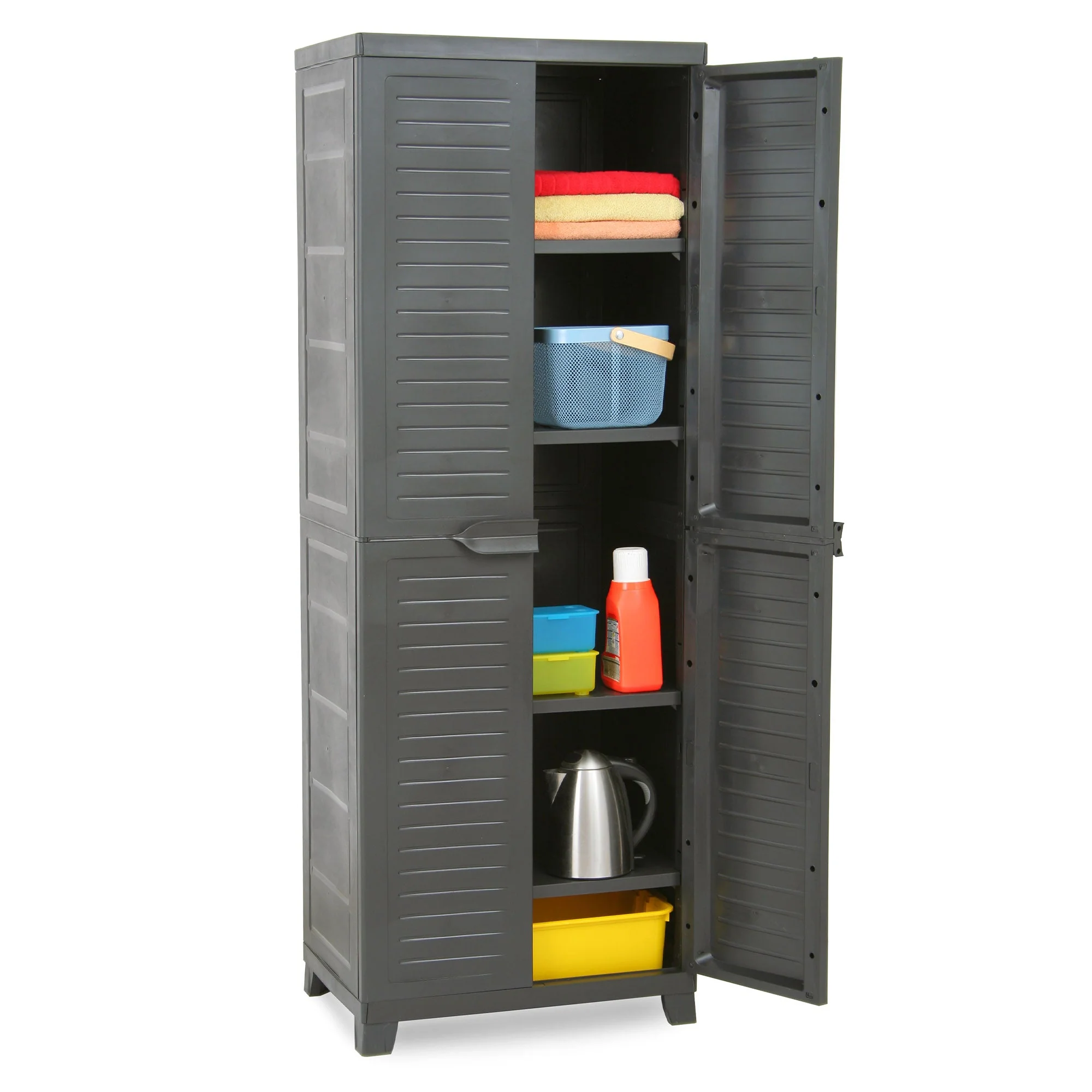 RAM Quality Products ELITE Adjustable 4 Shelf Storage Utility Cabinet, Dark Gray - Image 5
