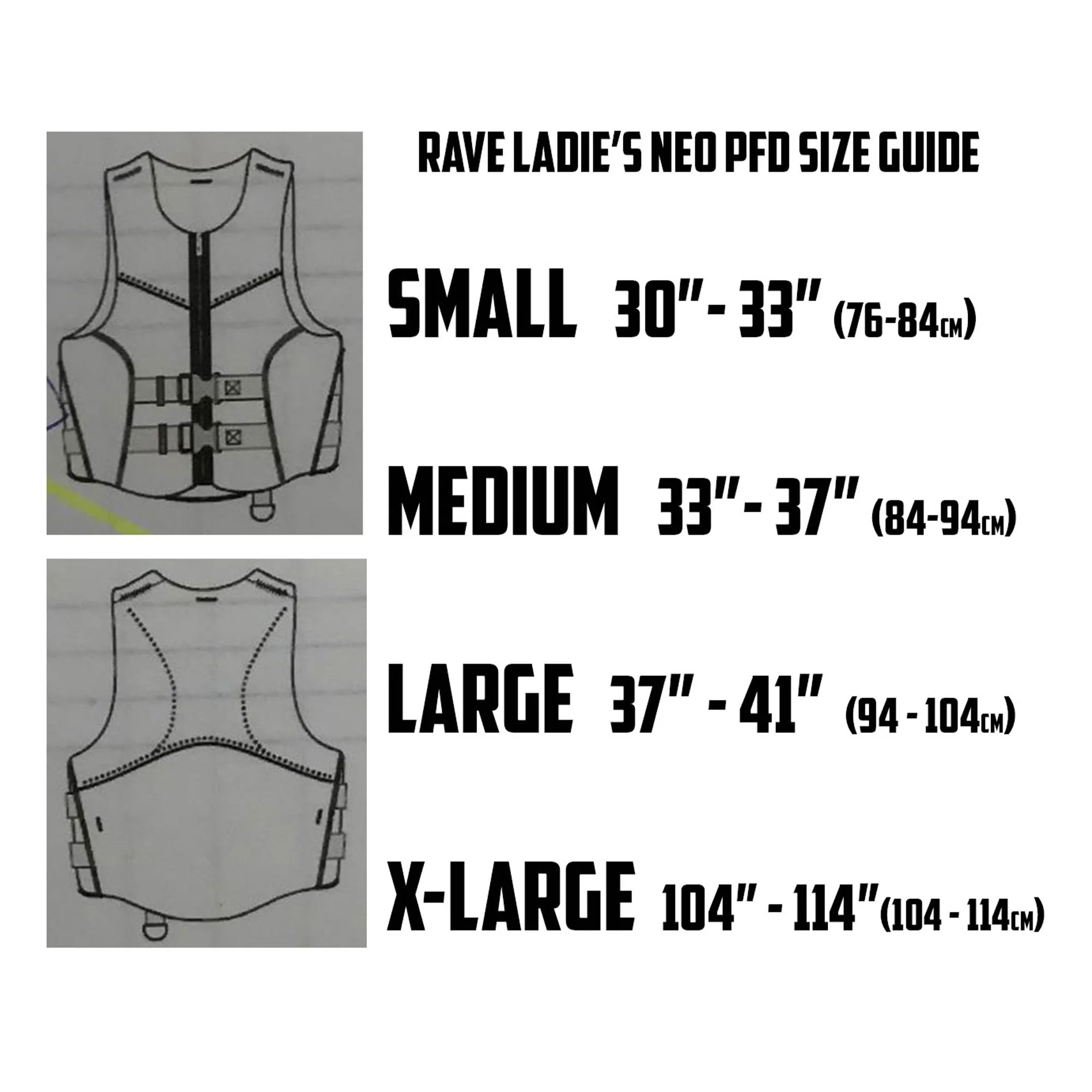 RAVE Sports 02969 Women's Neoprene Dynamic Life Vest, Certified Level 70, XL - Image 5