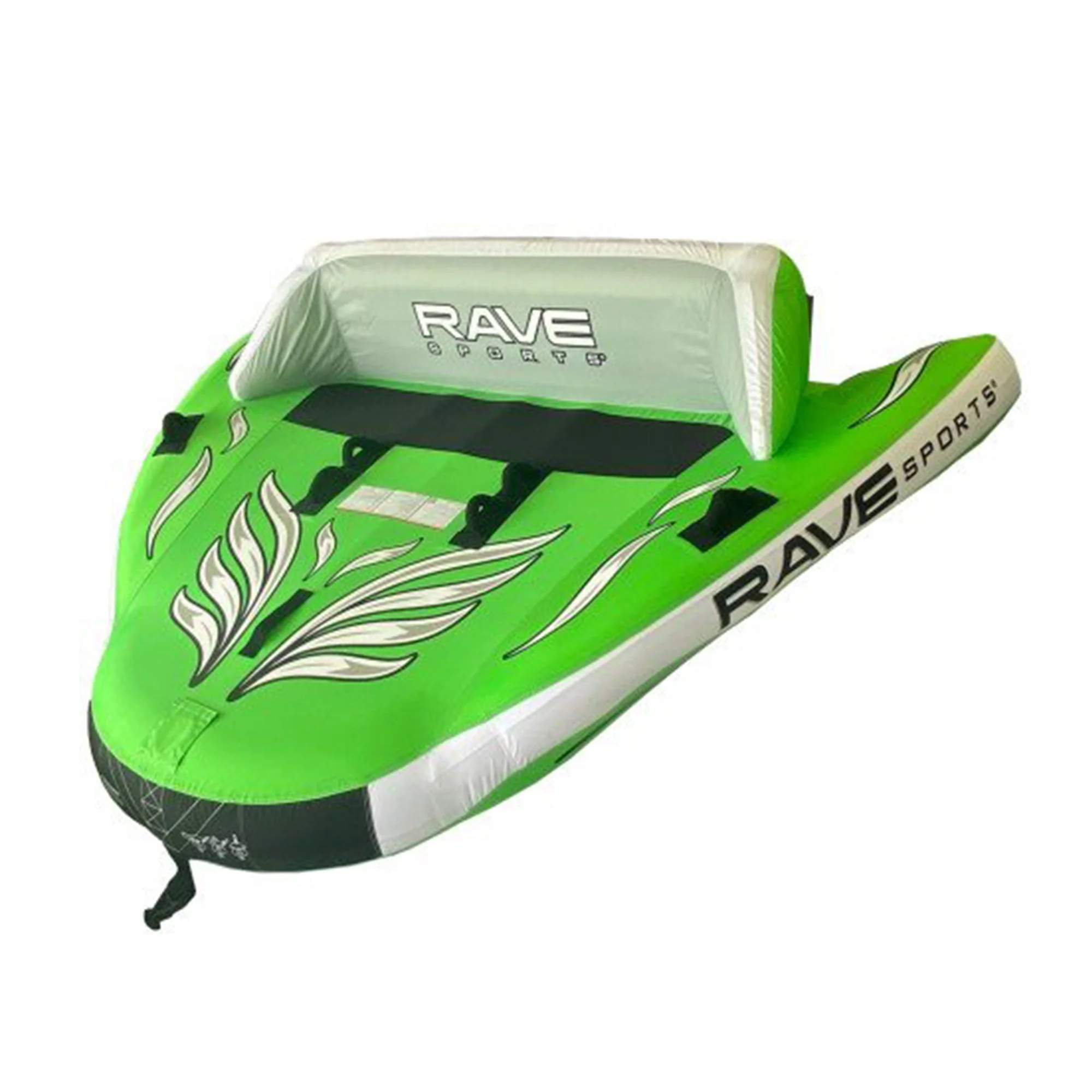RAVE Sports 3 Person Inflatable Wake Hawk Towable Boating Water Tube Raft, Green - Image 2