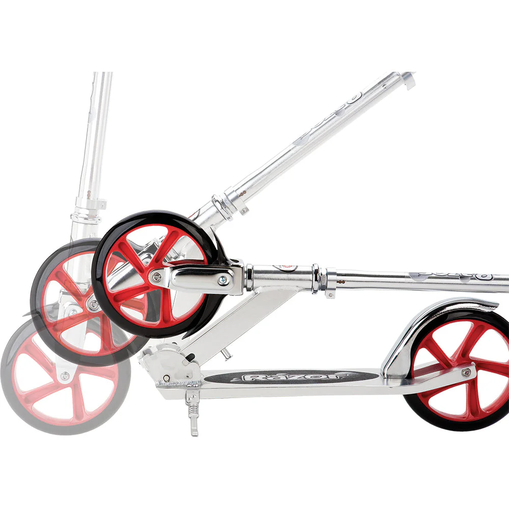 Razor A5 Lux Kids Folding Aluminum Portable Kick Push Scooter, Red - Image 2