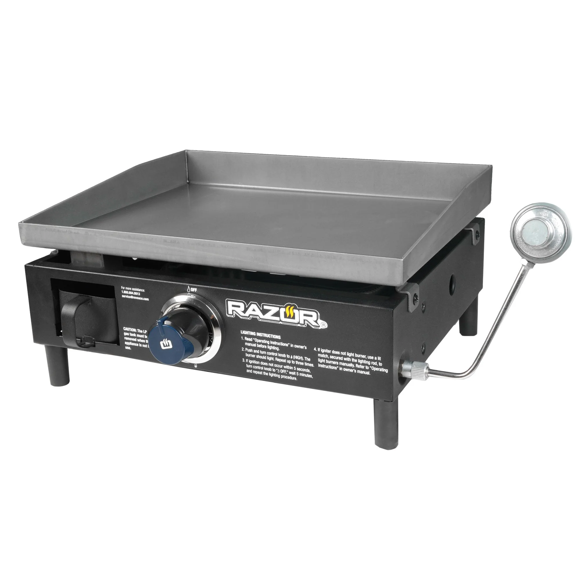 Razor Griddle GGT2160M 19 Inch Portable 1 Burner LP Propane Gas Grill, Steel - Image 9