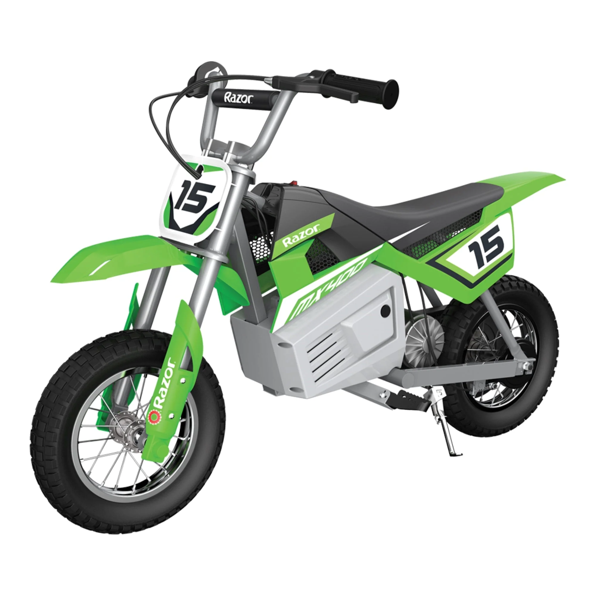 Razor MX400 Dirt Rocket 24V Electric Toy Motocross Dirt Bike, Green (2 Pack) - Image 2