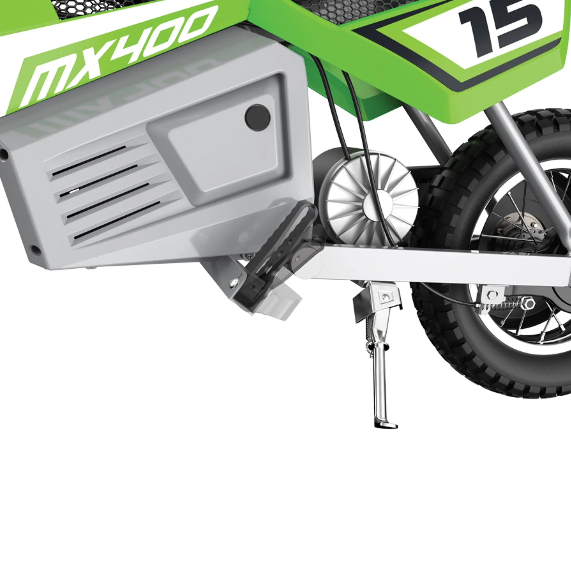 Razor MX400 Dirt Rocket 24V Electric Toy Motocross Motorcycle Dirt Bike, Green - Image 8