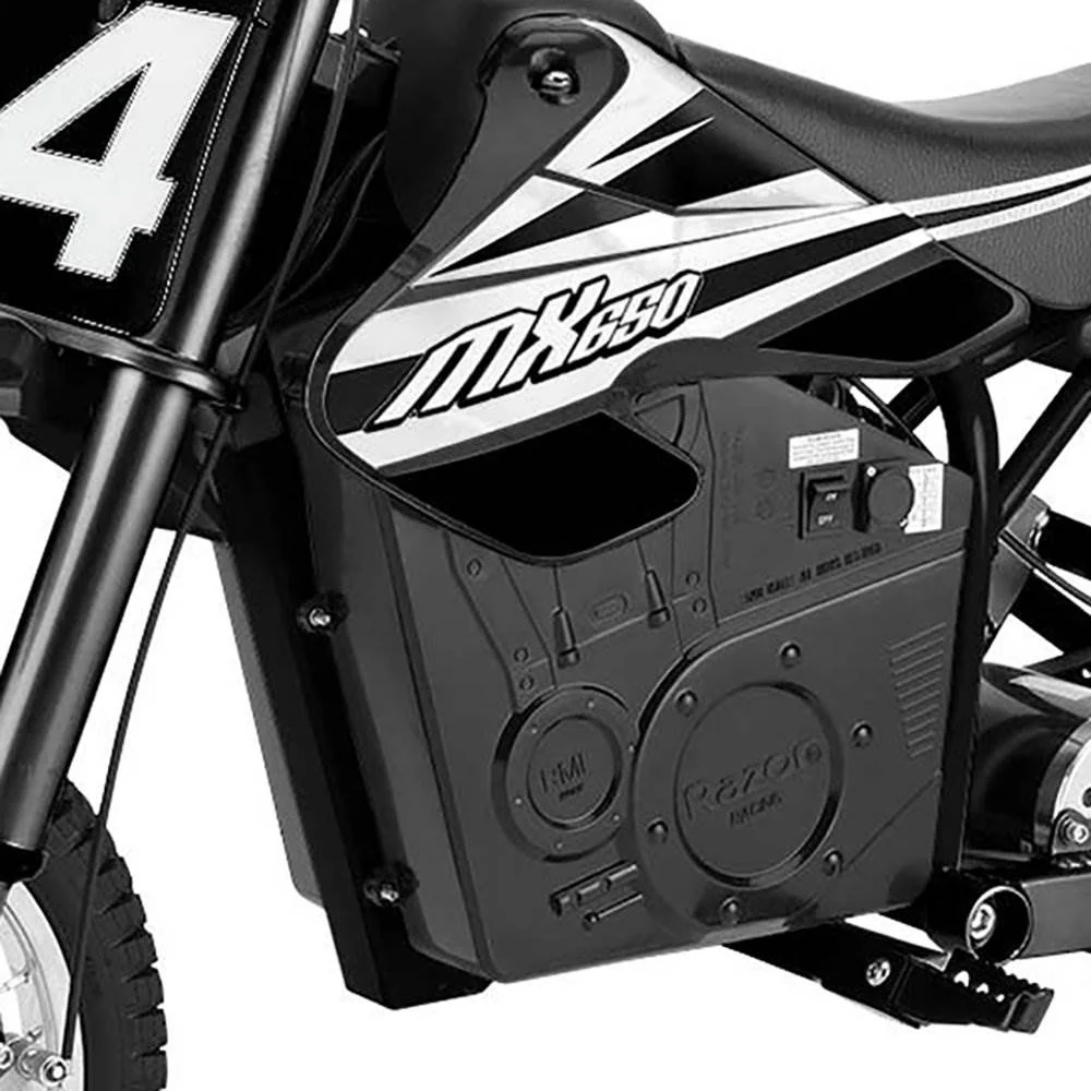 Razor MX650 Dirt Rocket Ride On Electric Motocross Dirt Bike, 1 Orange & 1 Black - Image 10