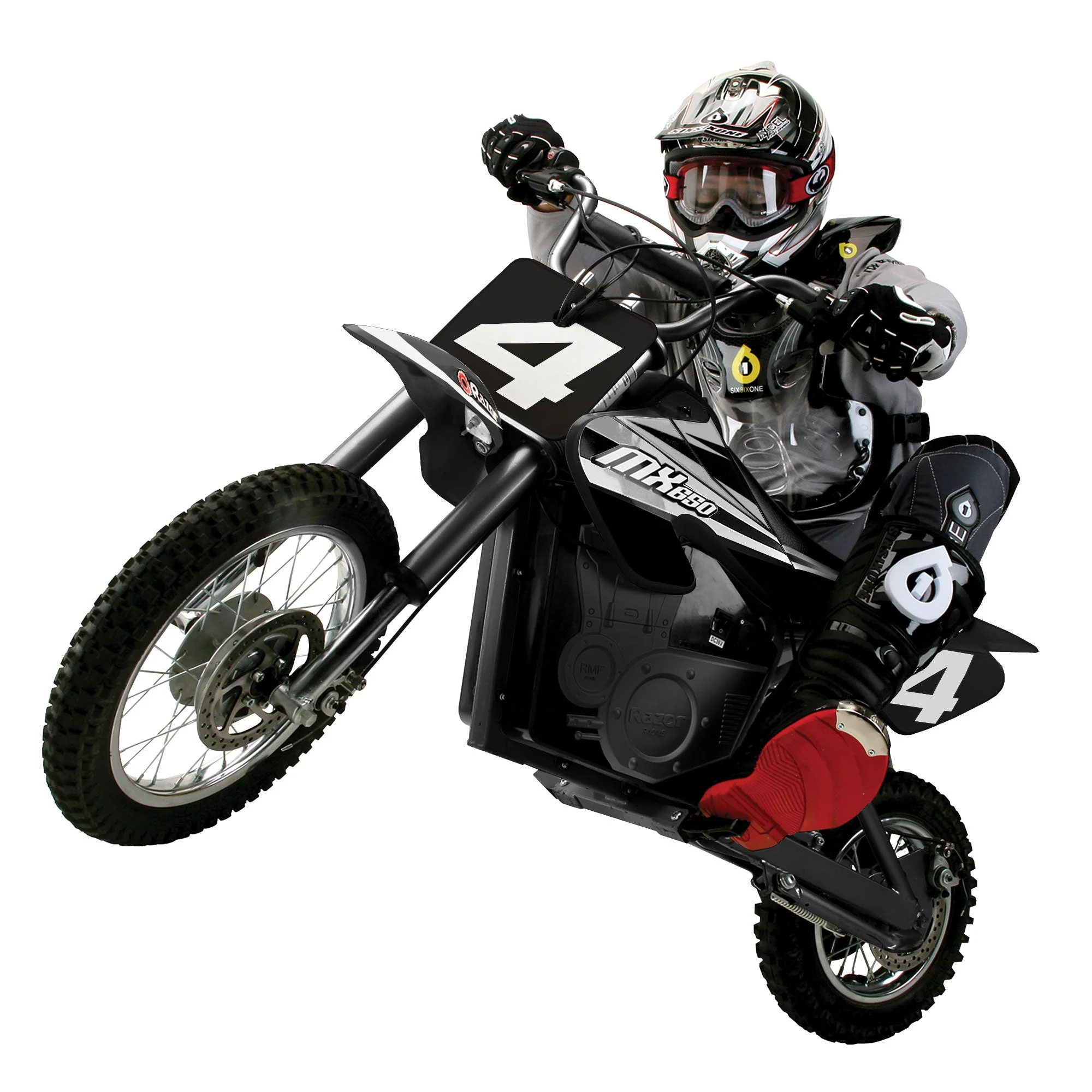 Razor MX650 Dirt Rocket Ride On Electric Motocross Dirt Bike, 1 Orange & 1 Black - Image 3