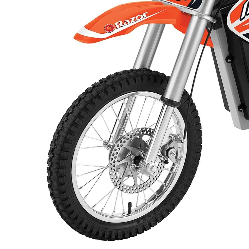 Razor MX650 Dirt Rocket Ride On Electric Motocross Dirt Bike, 1 Orange & 1 Black - Image 6