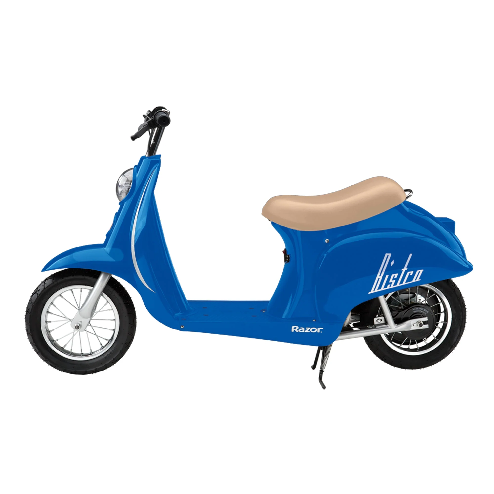 Razor Pocket Mod Miniature Euro 24V Electric Kids Ride On Retro Scooter, Blue - Image 3