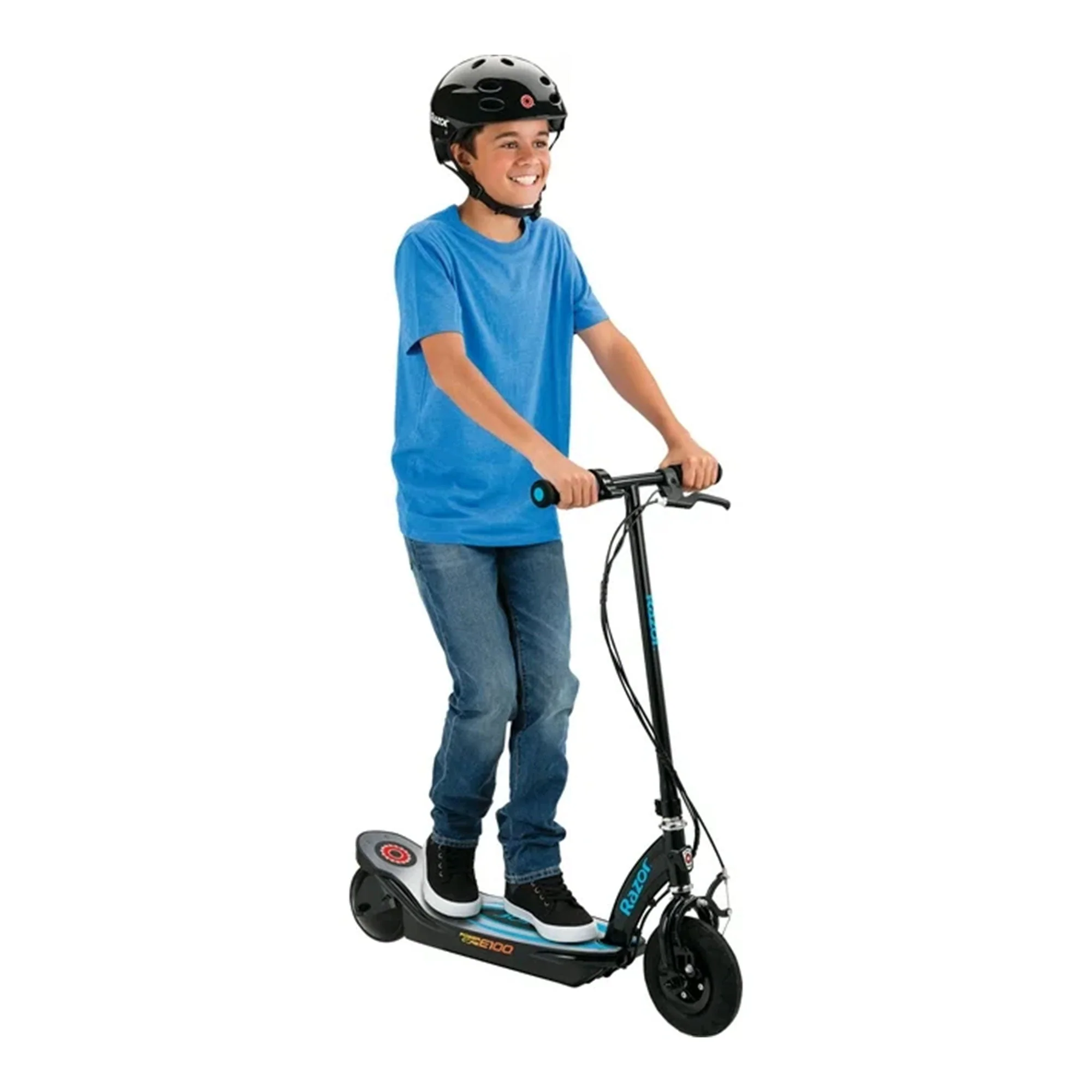 Razor Power Core E100 Electric Scooter with Aluminum Deck and Hand Brake, Blue - Image 10