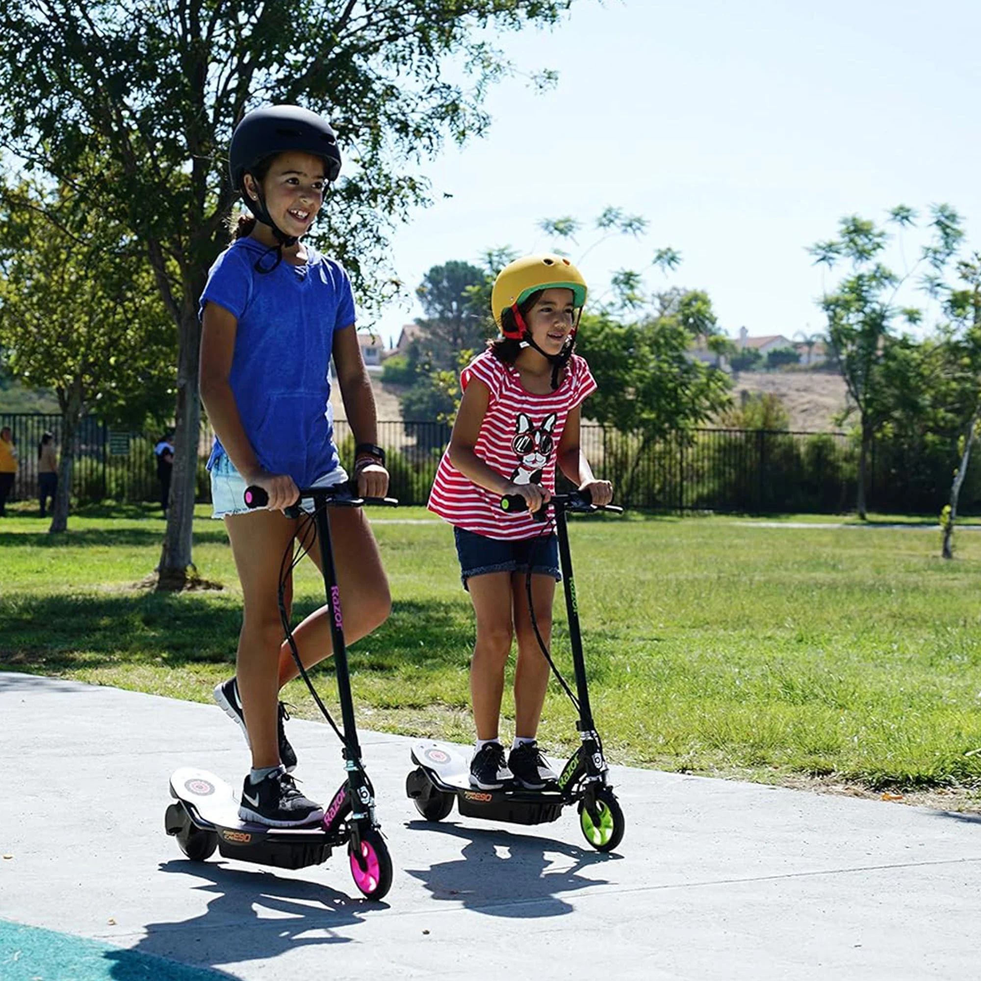 Razor Power Core E90 Sleek Electric Scooter with Push Button Throttle, Pink - Image 9