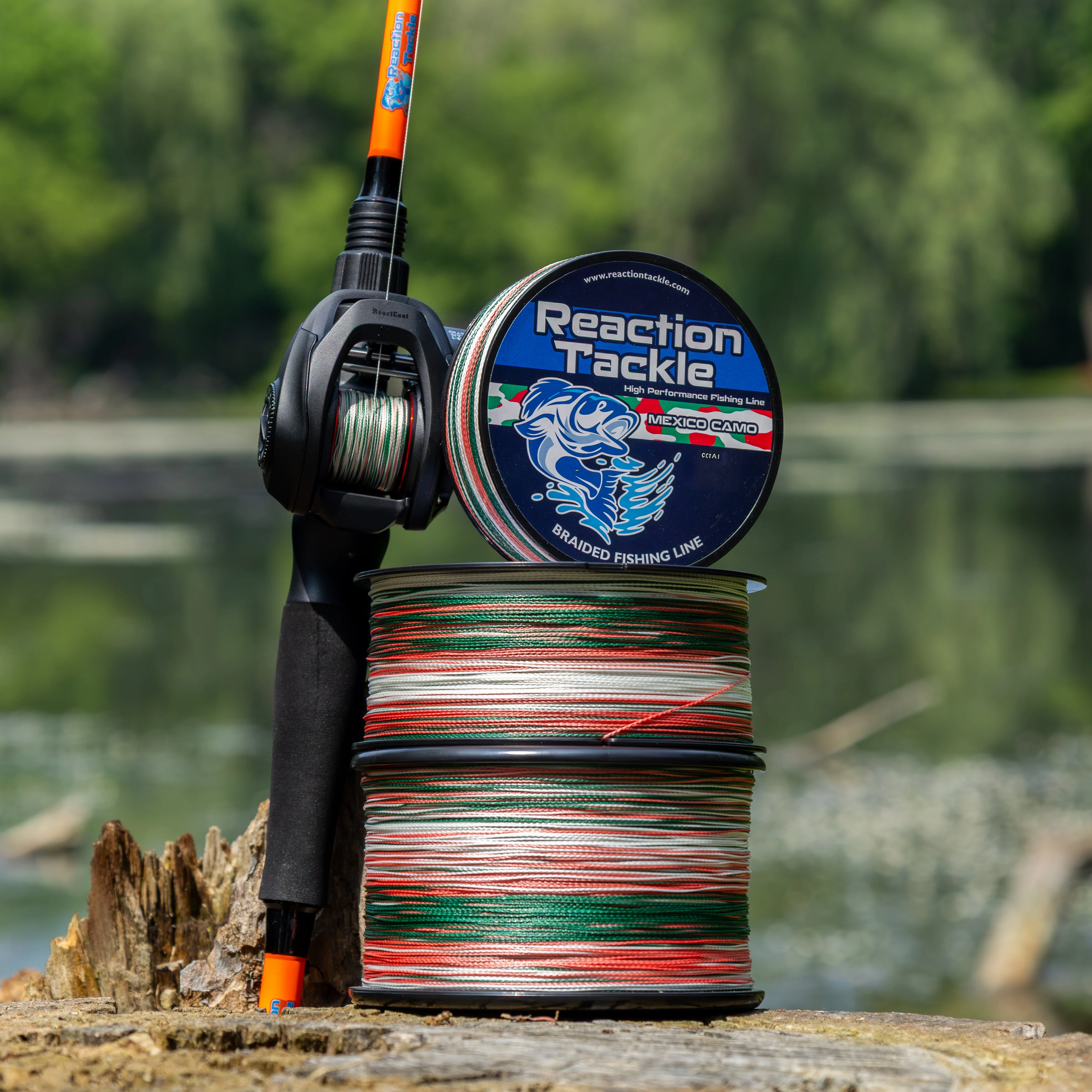 Reaction Tackle Braided Fishing Line - Mexico Camo - NEW - Image 4