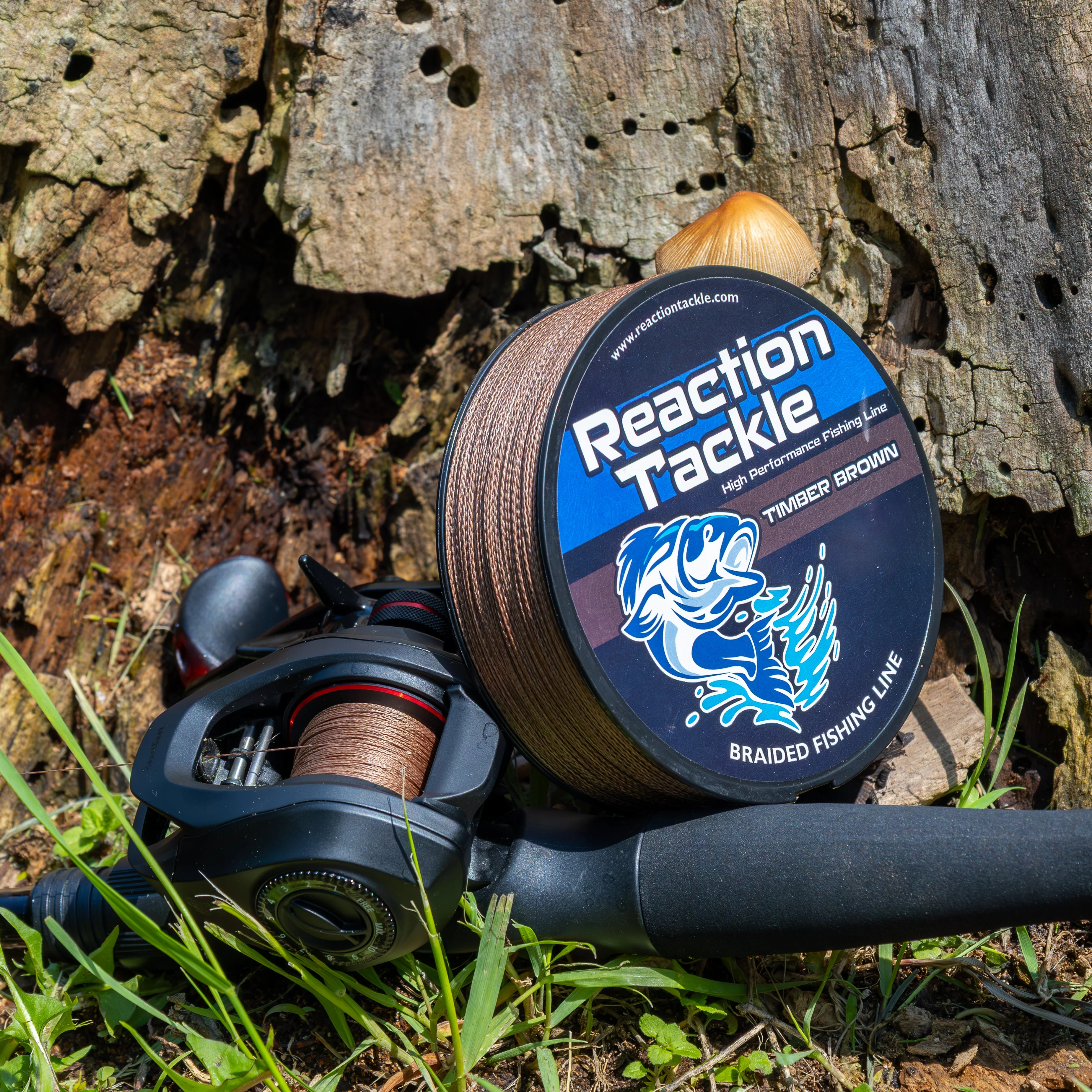 Reaction Tackle Braided Fishing Line - Timber Brown - NEW - Image 2